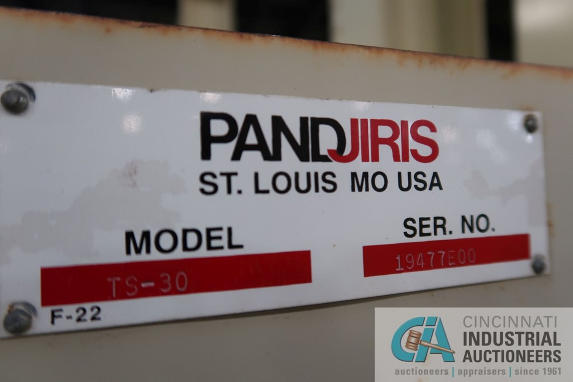 PANDJIRIS MODEL HS-30-TS-30 HEADSTOCK / TAILSTOCK UNIT; S/N 20206E00 HEADSTOCK, S/N 19471E00 - Image 12 of 12