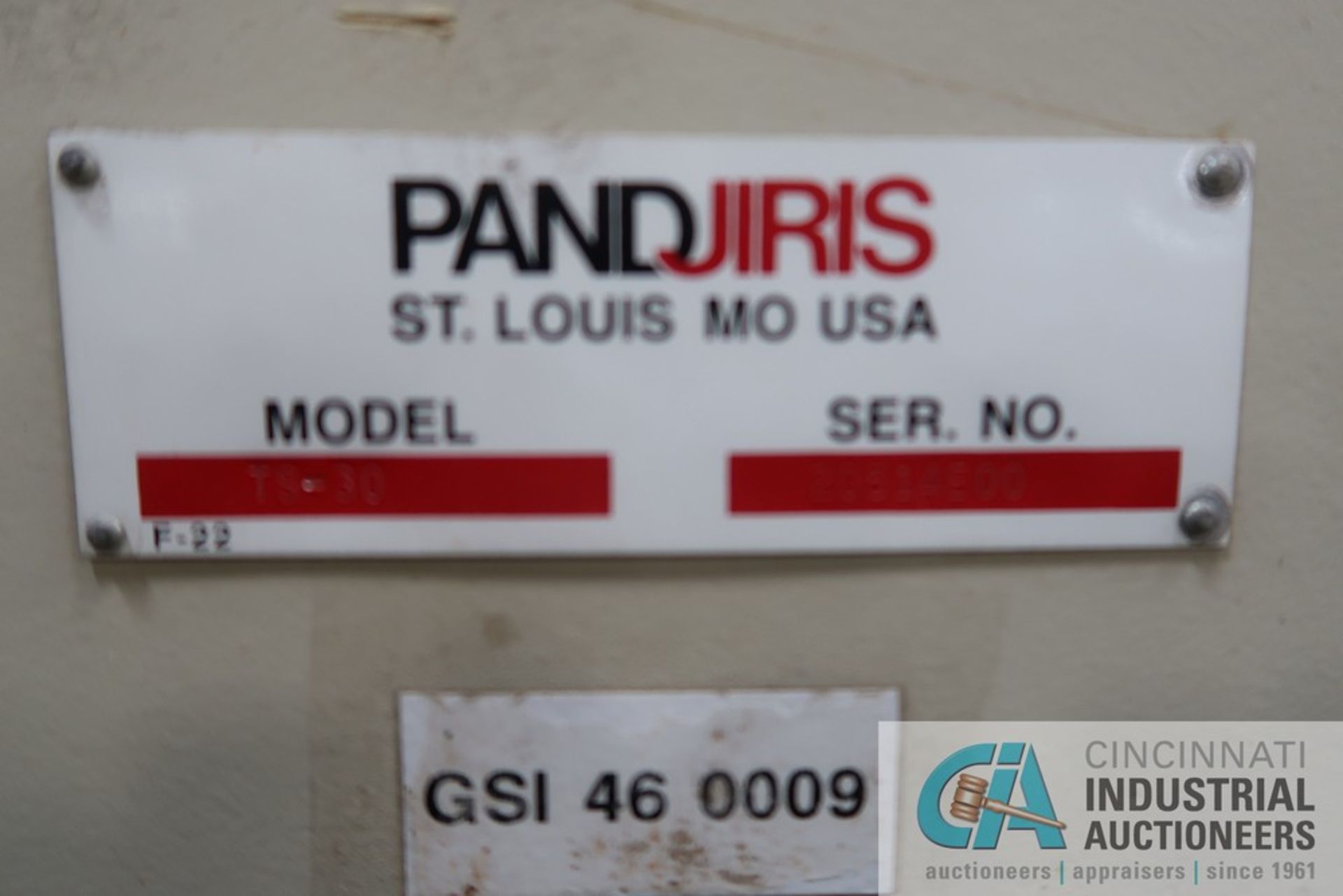 PANDJIRIS MODEL HS-30VS AND TS-30 HEADSTOCK / TAILSTOCK UNIT; S/N 20514E00 HEADSTOCK, S/N 20514E00 - Image 10 of 10
