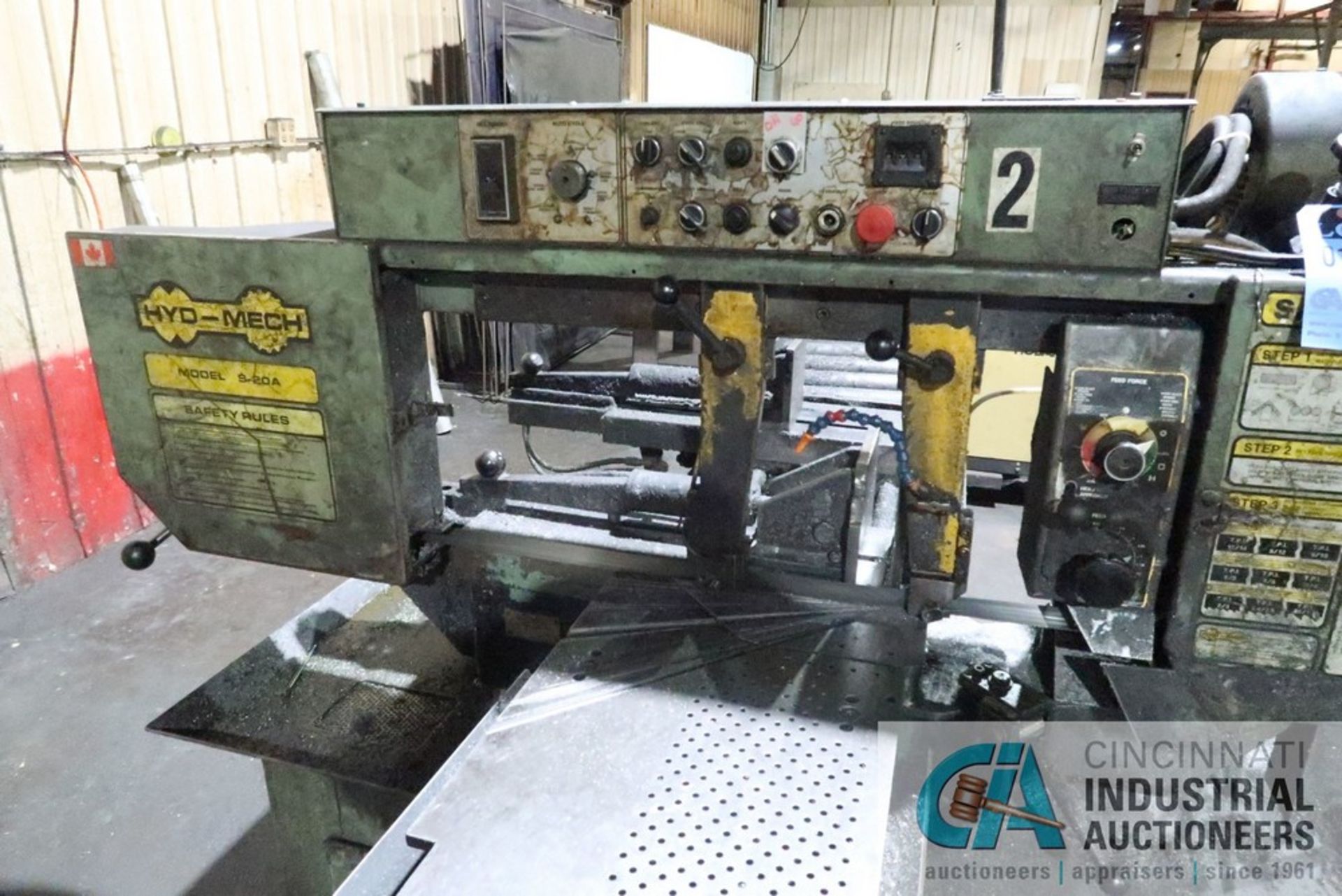 13" X 18" HYD-MECH MODEL S-20A AUTO MITRE BASE HORIZONTAL BAND SAW; S/N 11293691, 18" STROKE - Image 4 of 9