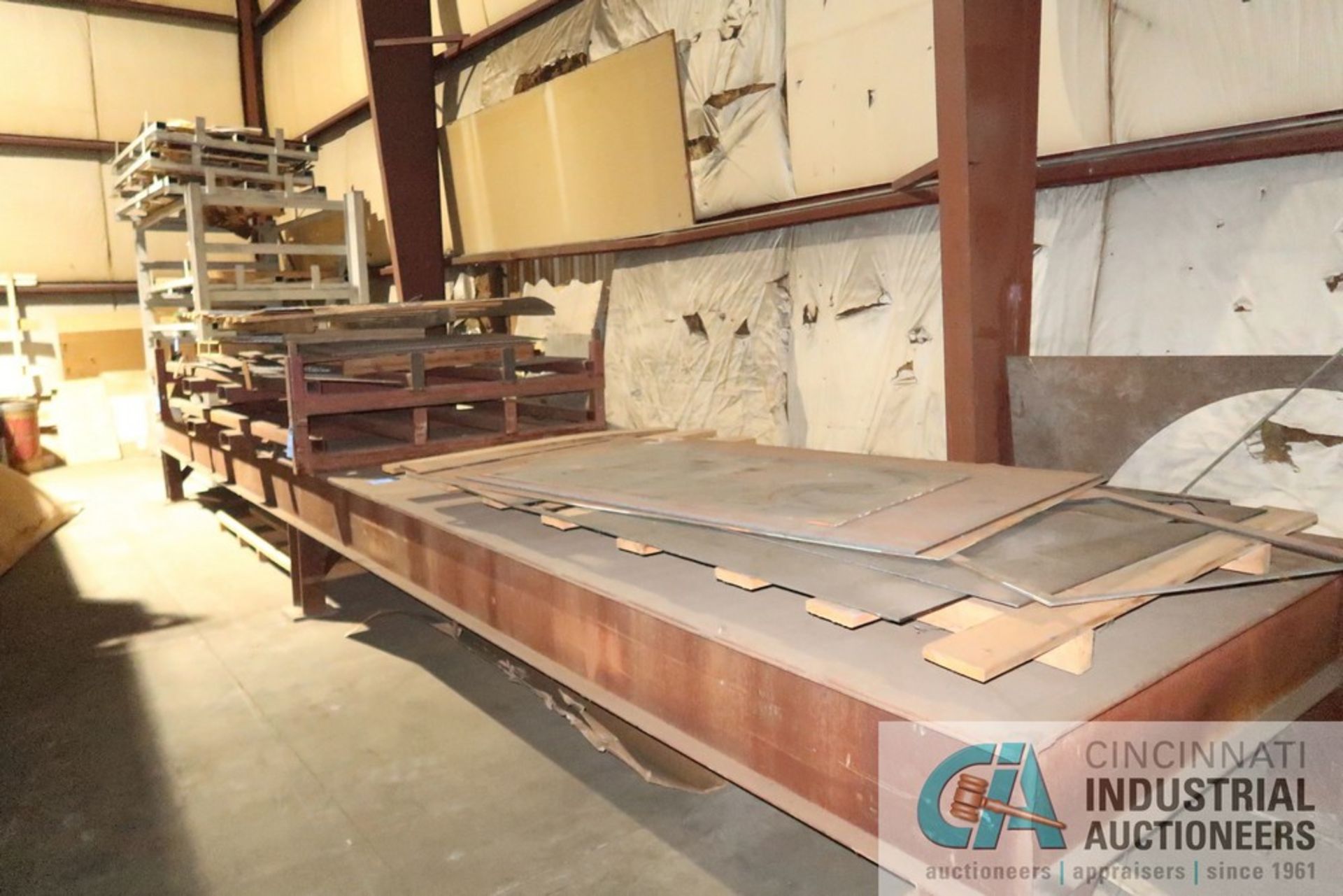(LOT) MISCELLANEOUS SIZE AND MATERIAL STEEL SHEET STOCK