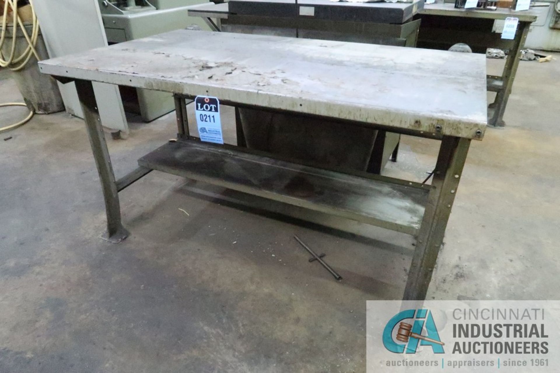 60" X 34" STEEL BENCH **ELECTRIC MUST BE DISCONNECTED**