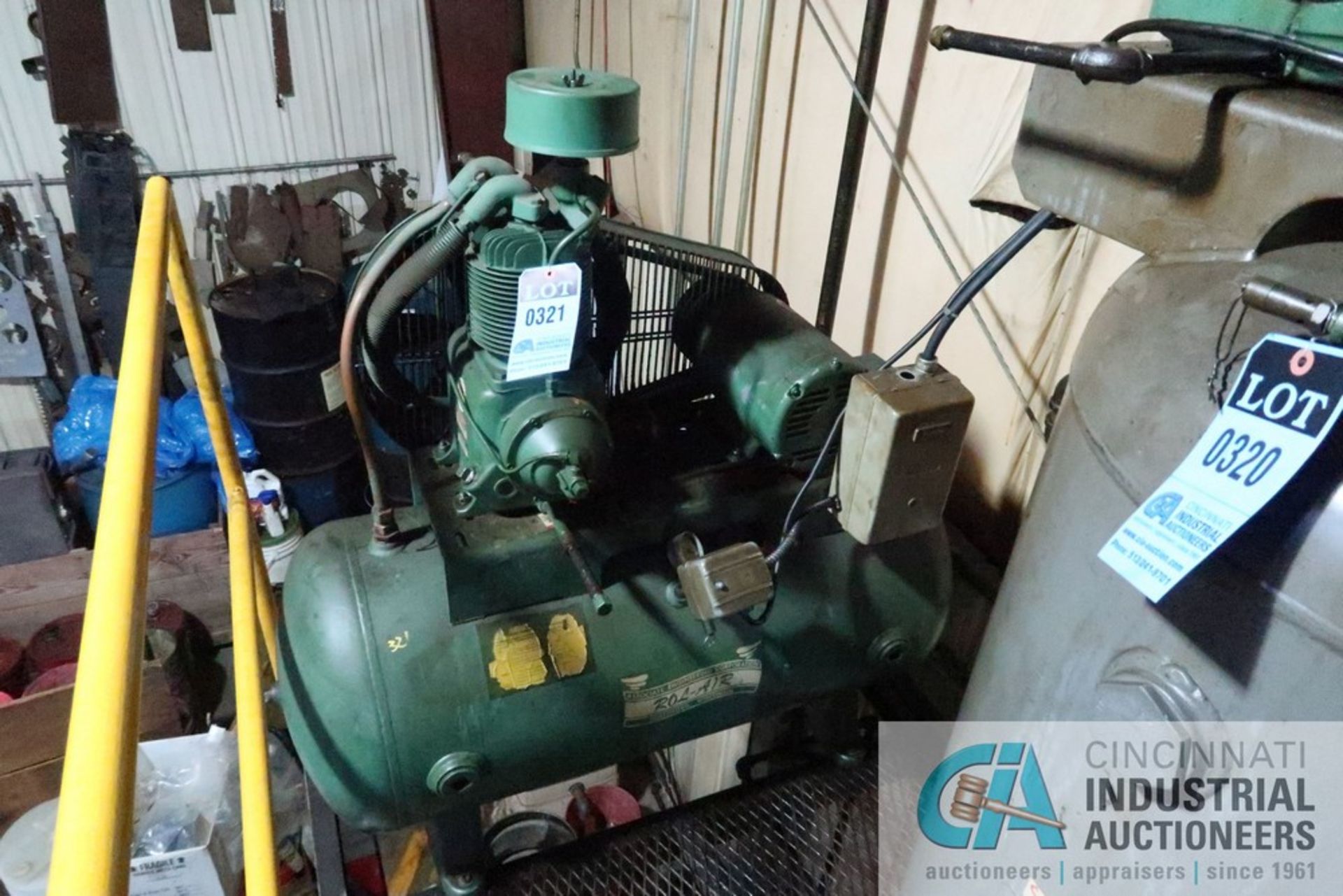 5 HP ROLL AIR HORIZONTAL TANK AIR COMPRESSOR - Image 2 of 5