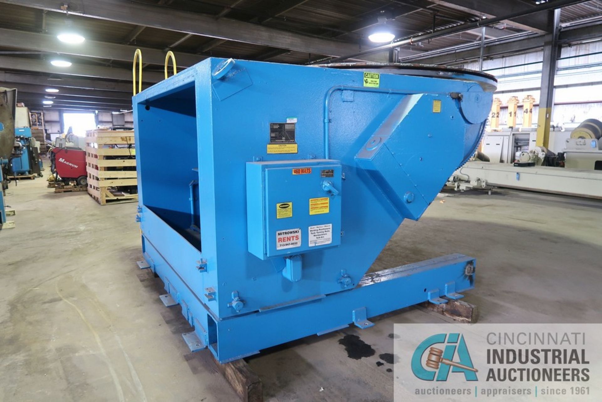 50,000 LB. ARONSON MODEL HD 500 TILTING AND ROTATING WELDING POSITIONER - Missing Pendant Control - Image 3 of 10