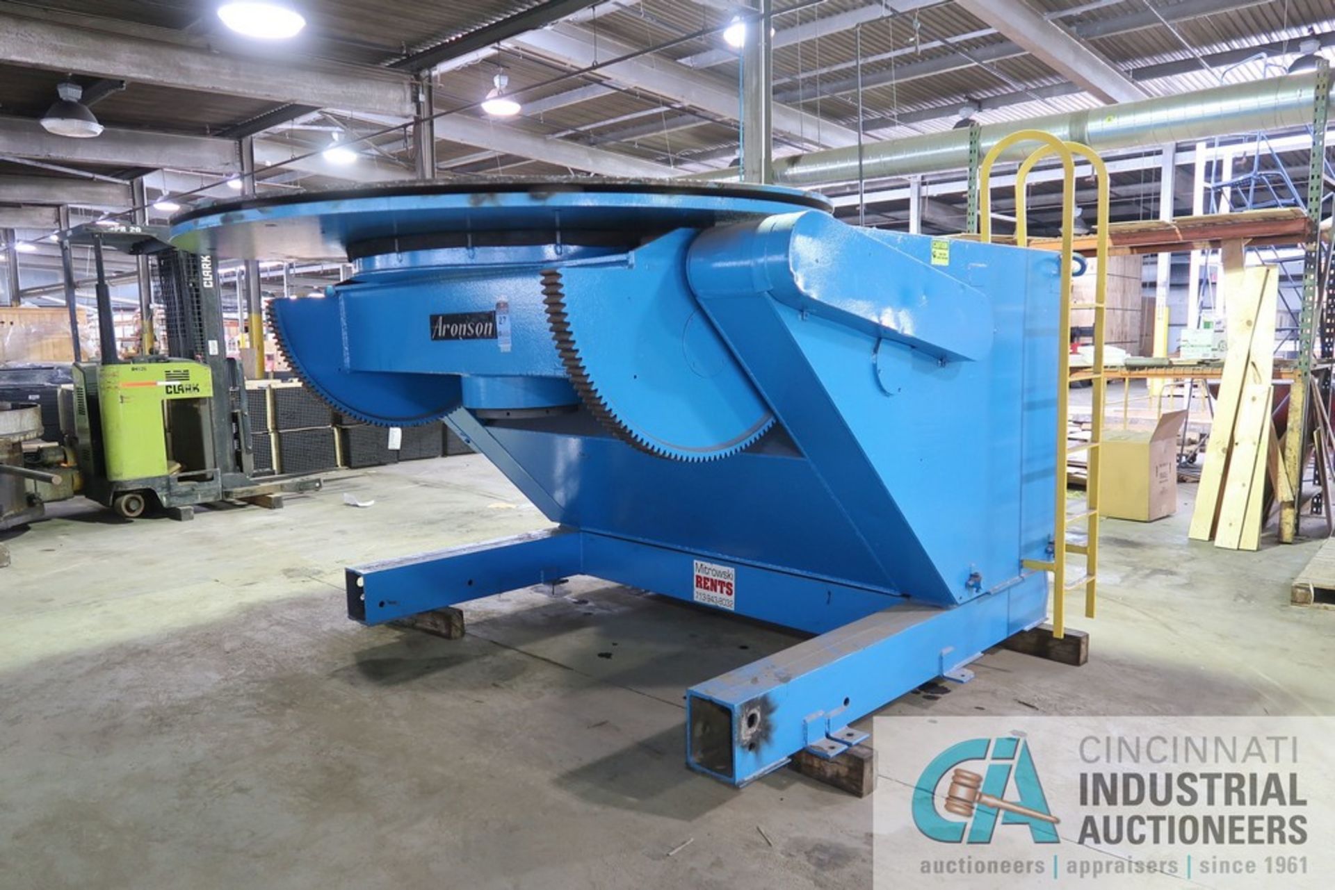 50,000 LB. ARONSON MODEL HD 500 TILTING AND ROTATING WELDING POSITIONER - Missing Pendant Control