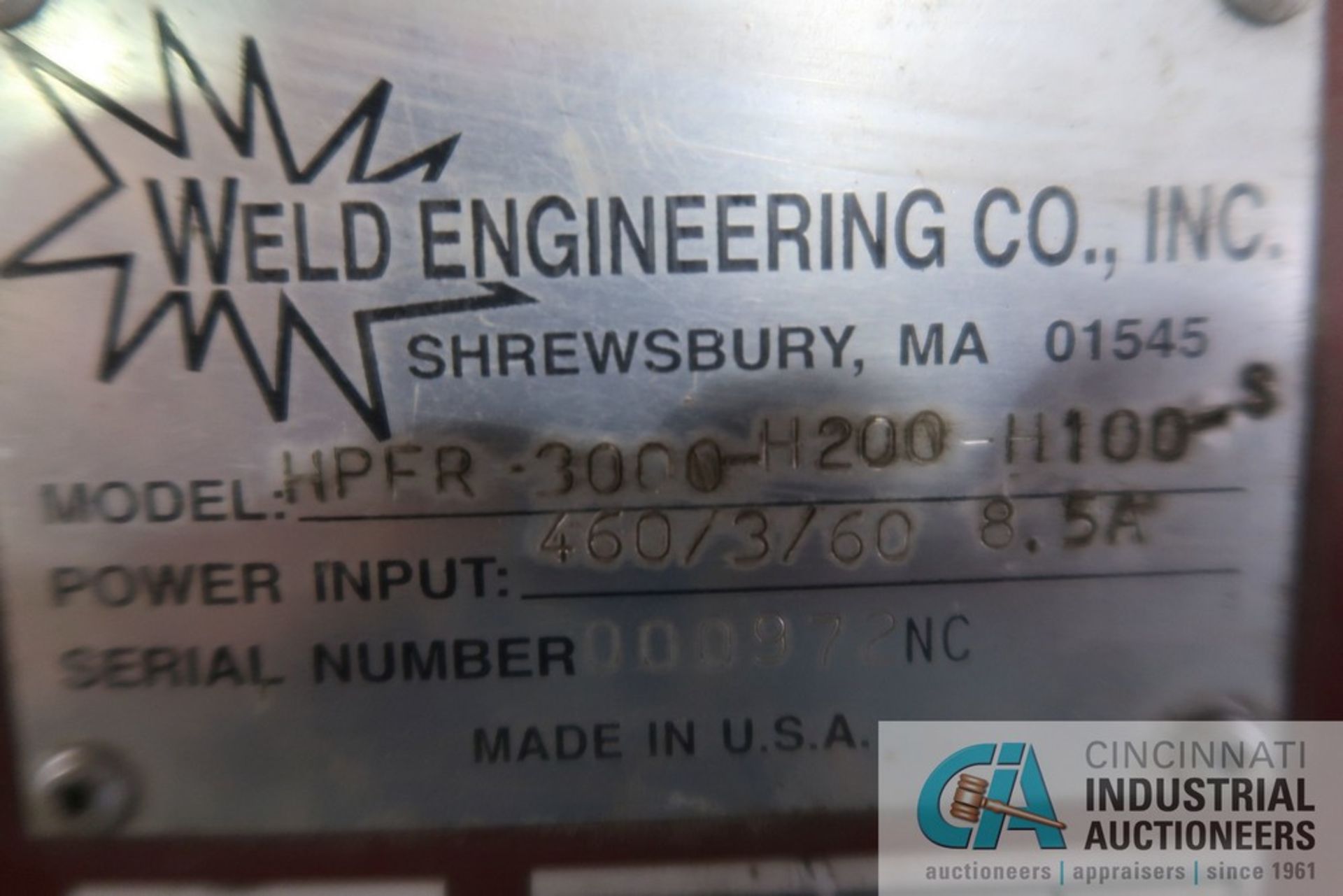 ****WELD ENGINEERING/LINCOLN ELECTRIC FLUX TEMPERATURE CONTROL FLUX HOPPER WITH WELD ENGINEERING/ - Image 7 of 9
