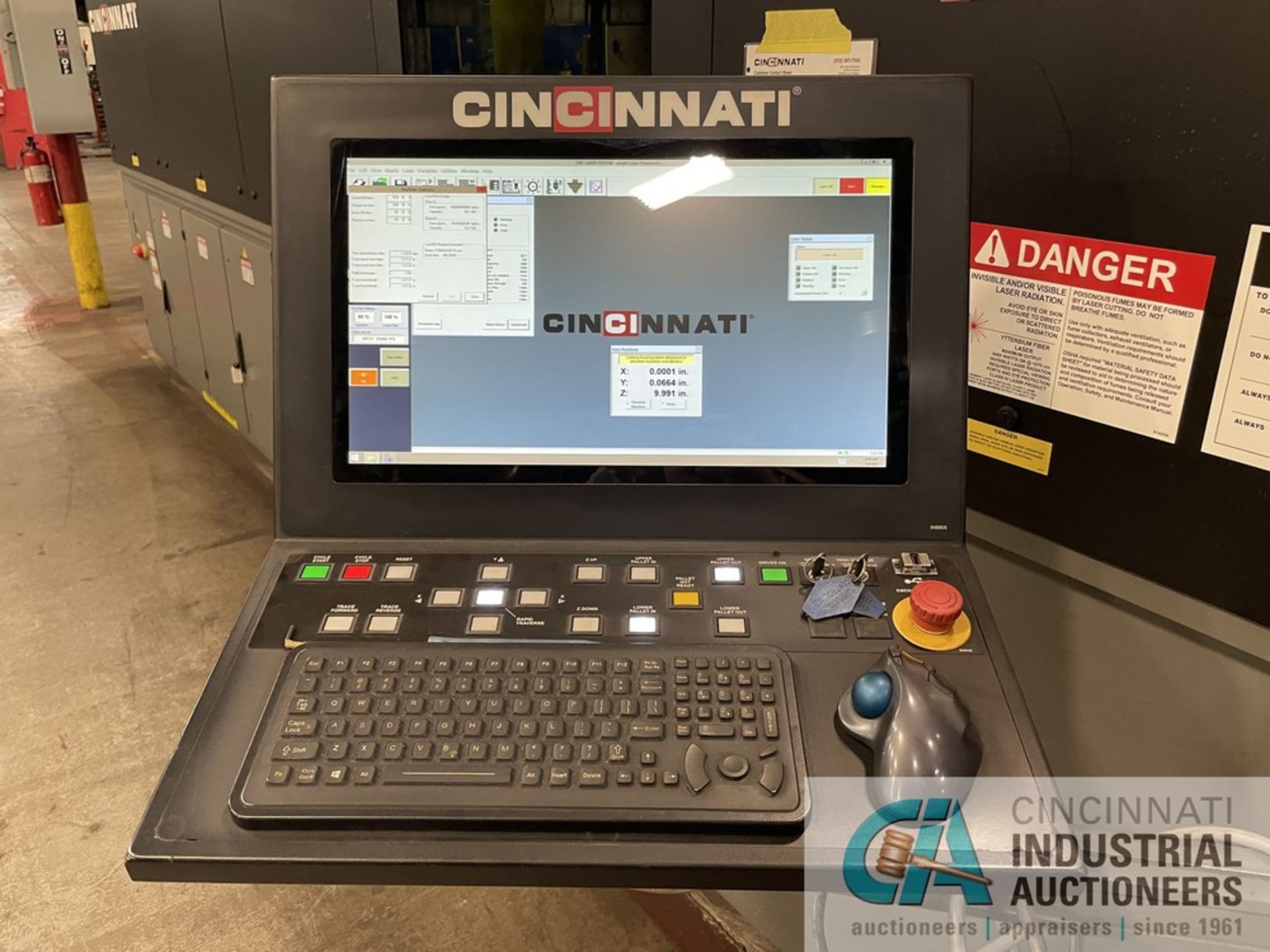 8,000 WATT CINCINNATI MODEL CL-980-6X12 CNC FIBER LASER CUTTING SYSTEM; S/N 056611, 78 3/4" X 157 - Image 5 of 26