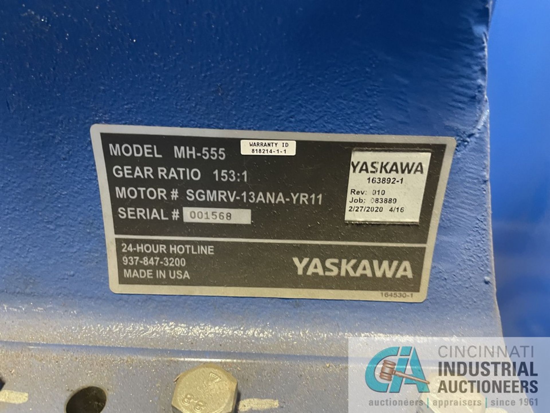 YASKAWA MODEL ARC WORLD ROBOTIC WELDER; S/N N/A (NEW 2020), (2) 34" X 115" TRUNNION TYPE WELDING - Image 11 of 24