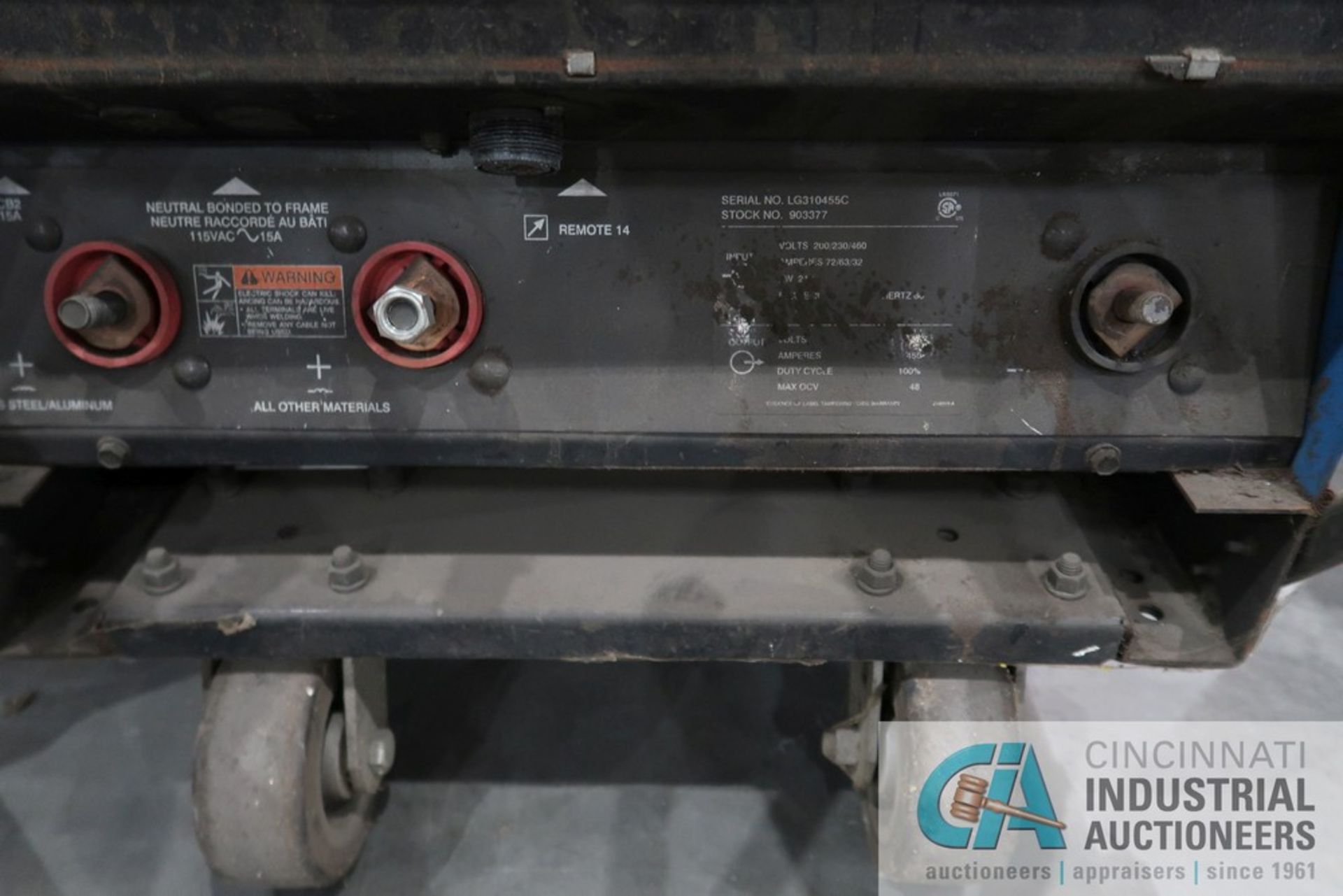 450 AMP MILLER MODEL DELTAWELD 452 CV DC WELDING POWER SOURCE; S/N LG250886C AND LG310455C BOTH - Image 10 of 11