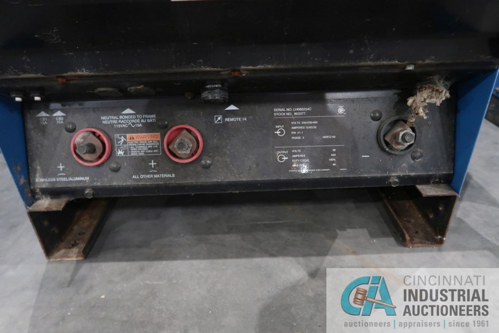 450 AMP MILLER MODEL DELTAWELD 452 CV DC WELDING POWER SOURCE; S/N LH060254C - Image 4 of 5