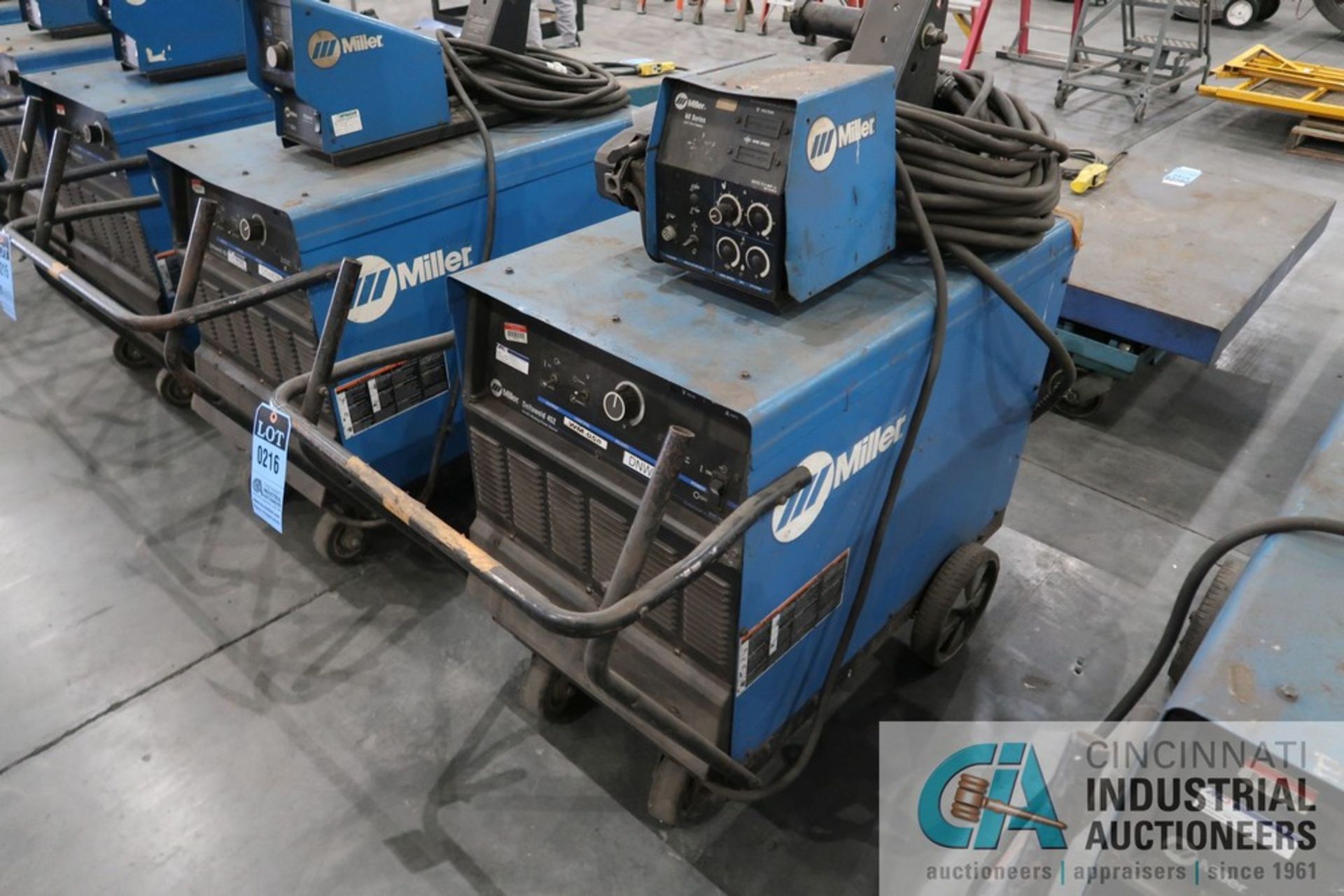 450 AMP MILLER MODEL DELTAWELD 452 CV DC WELDING POWER SOURCE; S/N LG370700C WITH MILLER 60 SERIES - Image 2 of 7