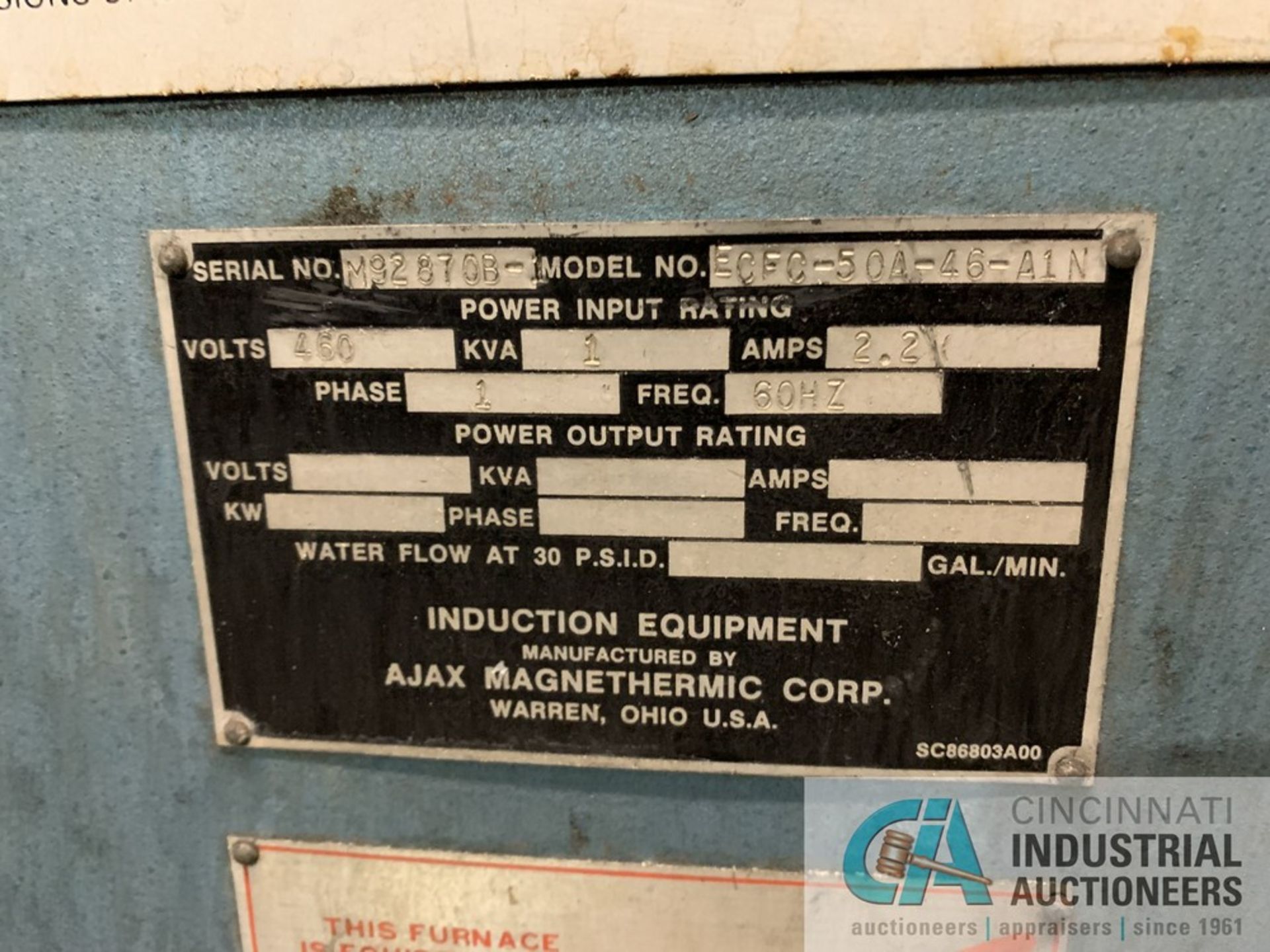 500 KW AJAX MAGNATHERMIC POWER SUPPLY AND CONTROL; 575V, 1,000 KVA, 1,750 AMP, 500 KW, CONTROL PANEL - Image 14 of 14