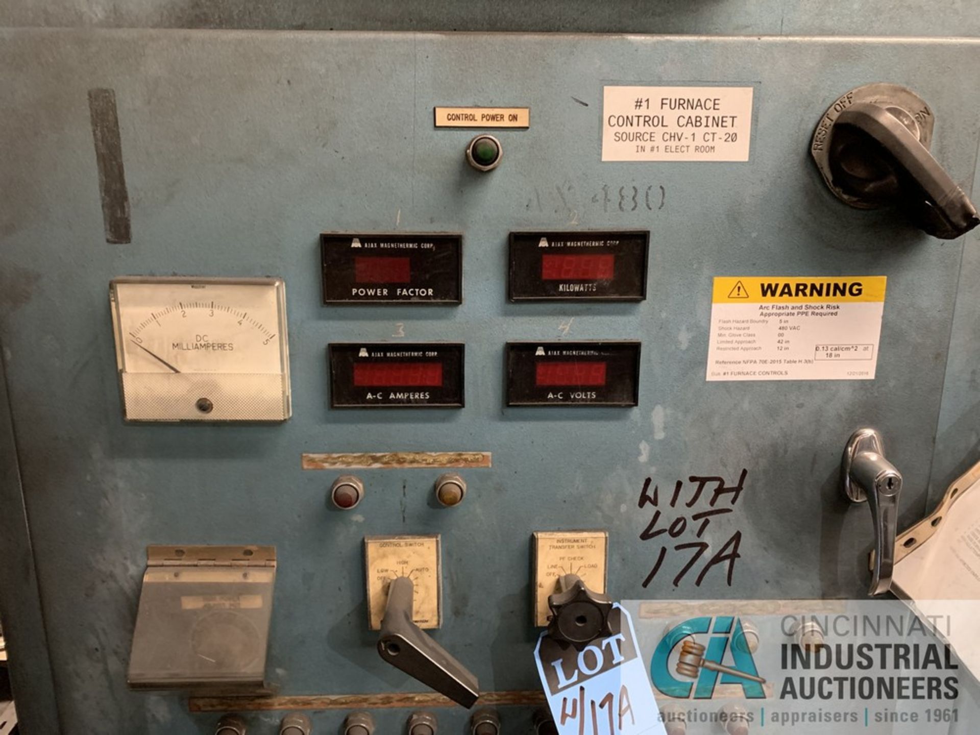 500 KW AJAX MAGNATHERMIC POWER SUPPLY AND CONTROL; 575V, 1,000 KVA, 1,750 AMP, 500 KW, CONTROL PANEL - Image 13 of 16