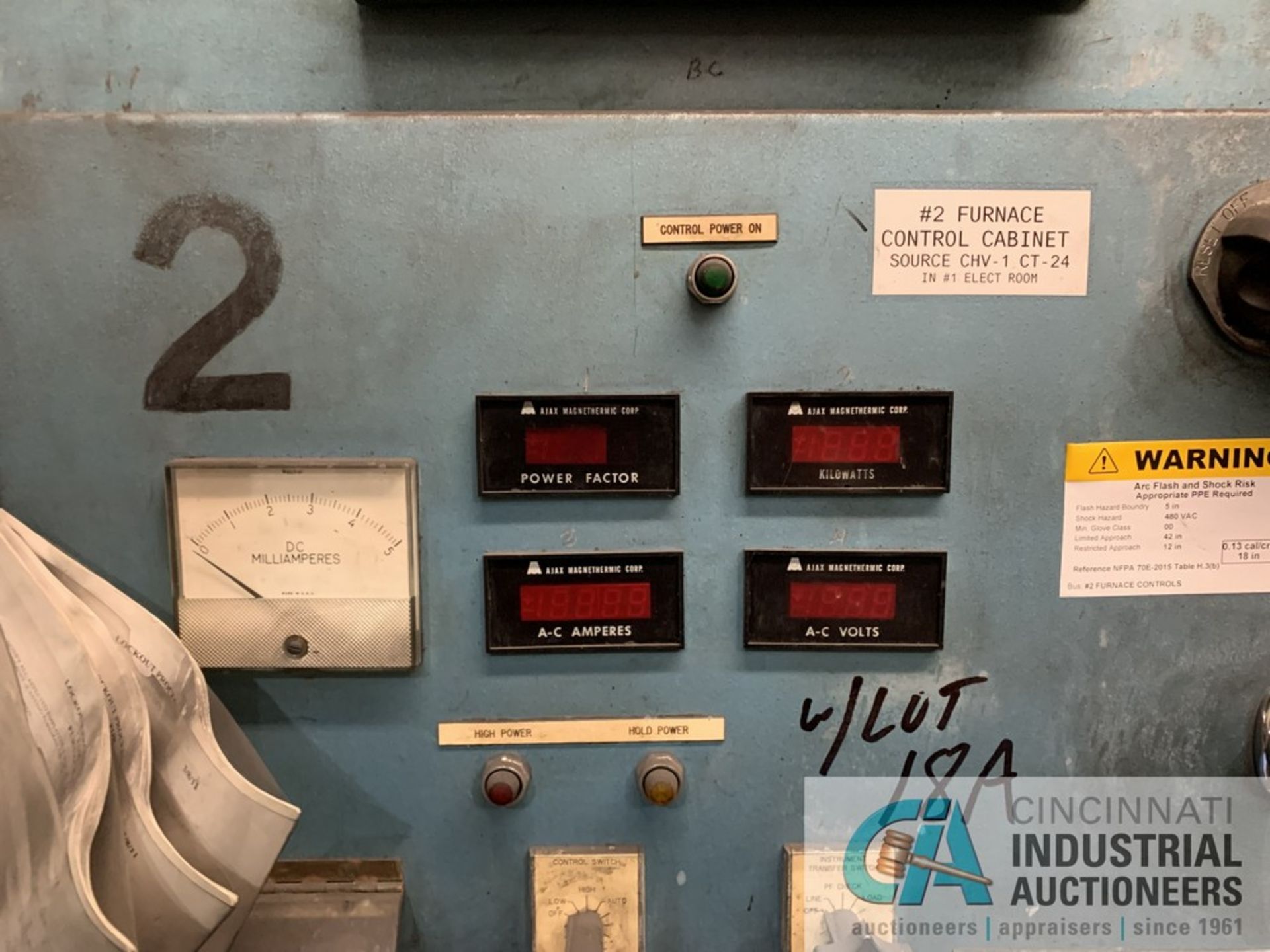 500 KW AJAX MAGNATHERMIC POWER SUPPLY AND CONTROL; 575V, 1,000 KVA, 1,750 AMP, 500 KW, CONTROL PANEL - Image 11 of 14