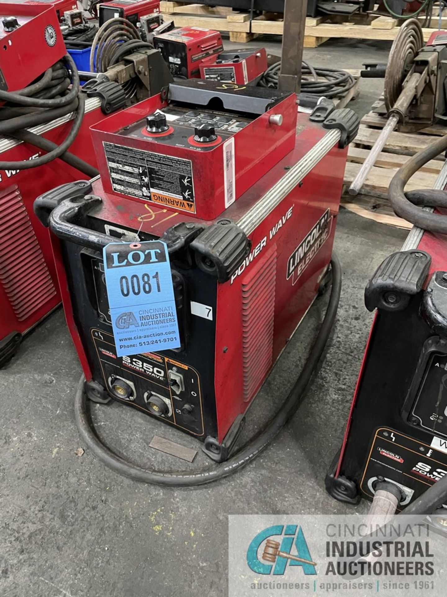 350 AMP LINCOLN S350 POWER WAVE ADVANCED PROCESS WELDER S/N N/A, WITH POWER FEED CONTROLLER