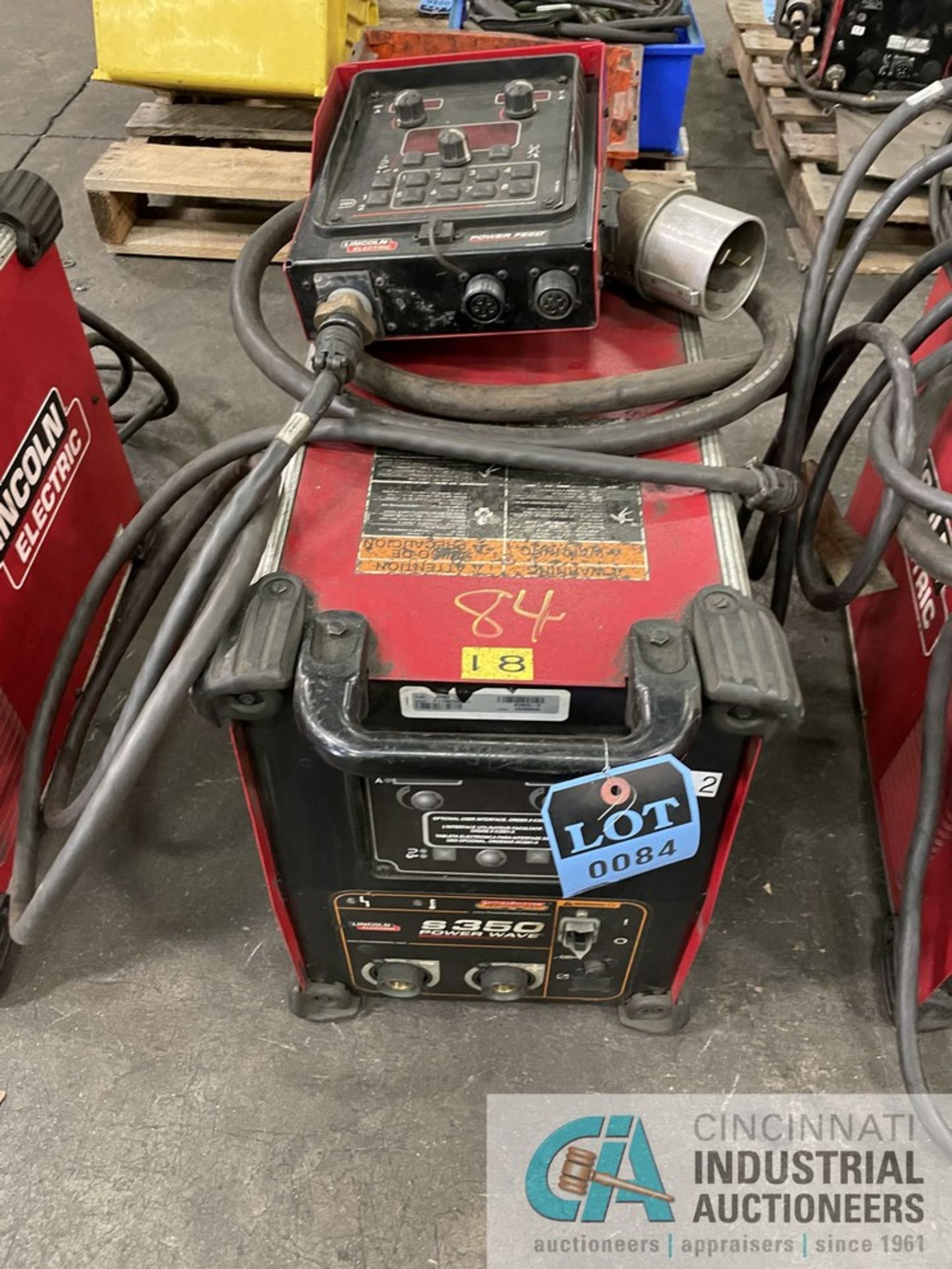 350 AMP LINCOLN S350 POWER WAVE ADVANCED PROCESS WELDER S/N U1130706851, WITH POWER FEED - Image 4 of 5