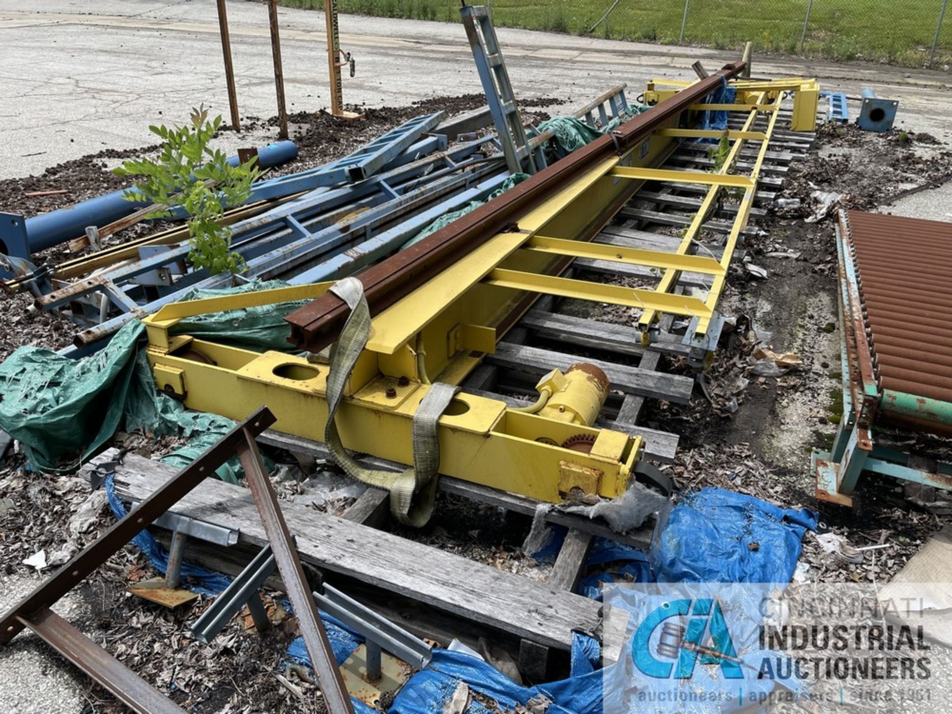 3 TON X 28' SPAN USCEO SINGLE GIRDER TOP RUNNING OVERHEAD CRANE, S/N 17-4313, WITH 3 TON R&M CABLE - Image 6 of 20