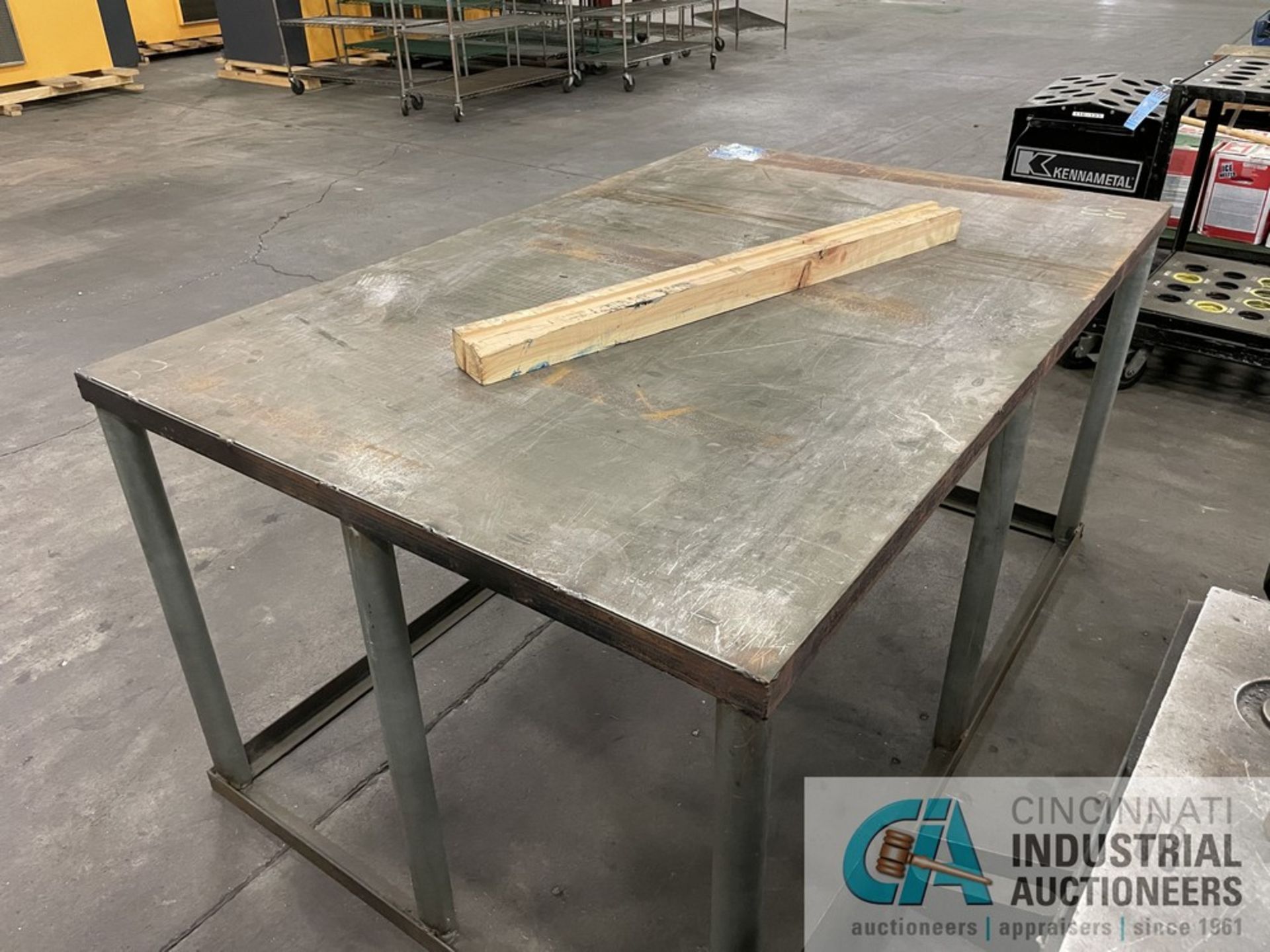 HD STEEL TABLE (74" L X 48" W X 36.5" H) - Image 3 of 3