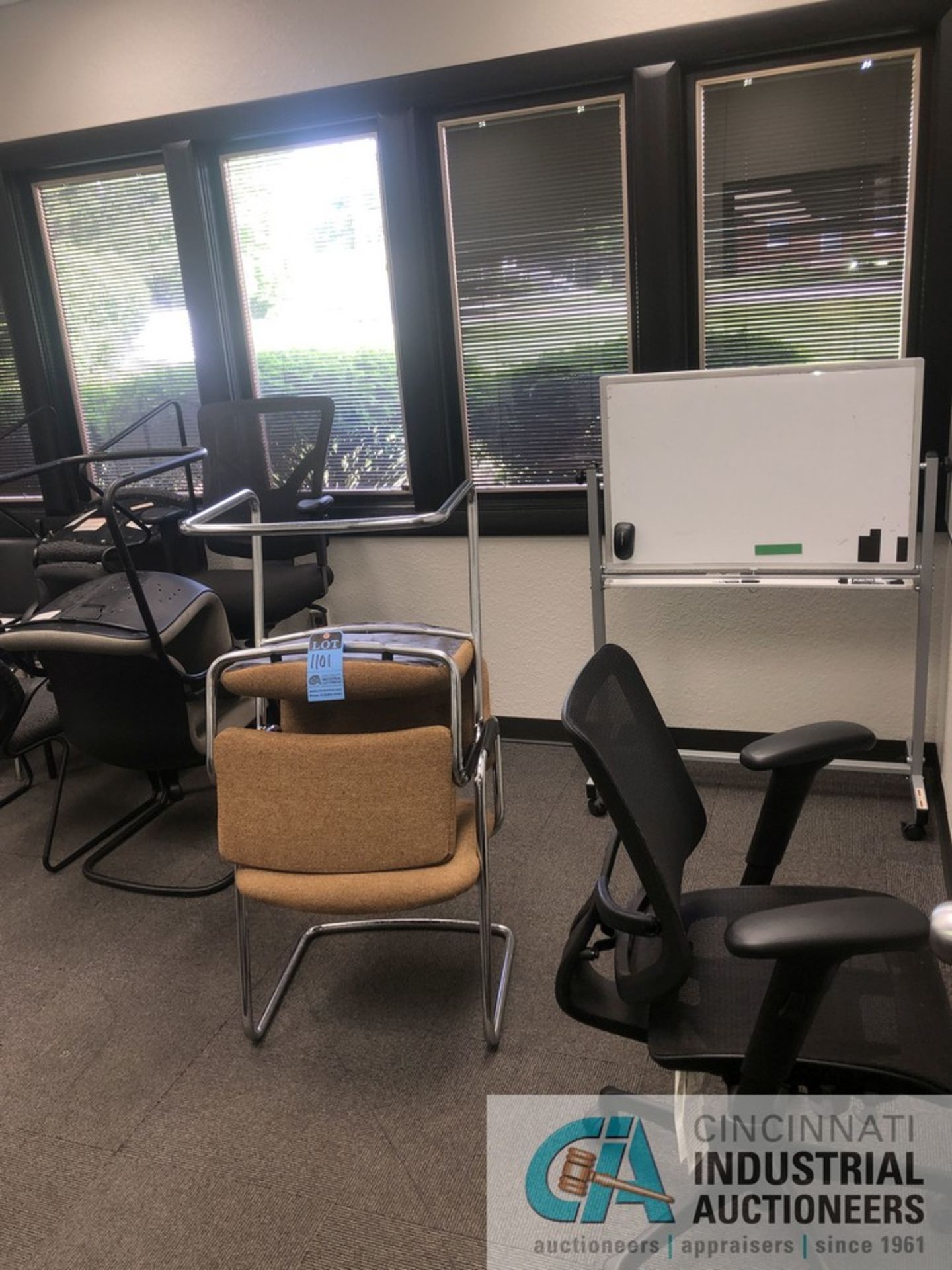 OFFICE CHAIRS; PORTABLE WHITE BOARD - Image 2 of 8