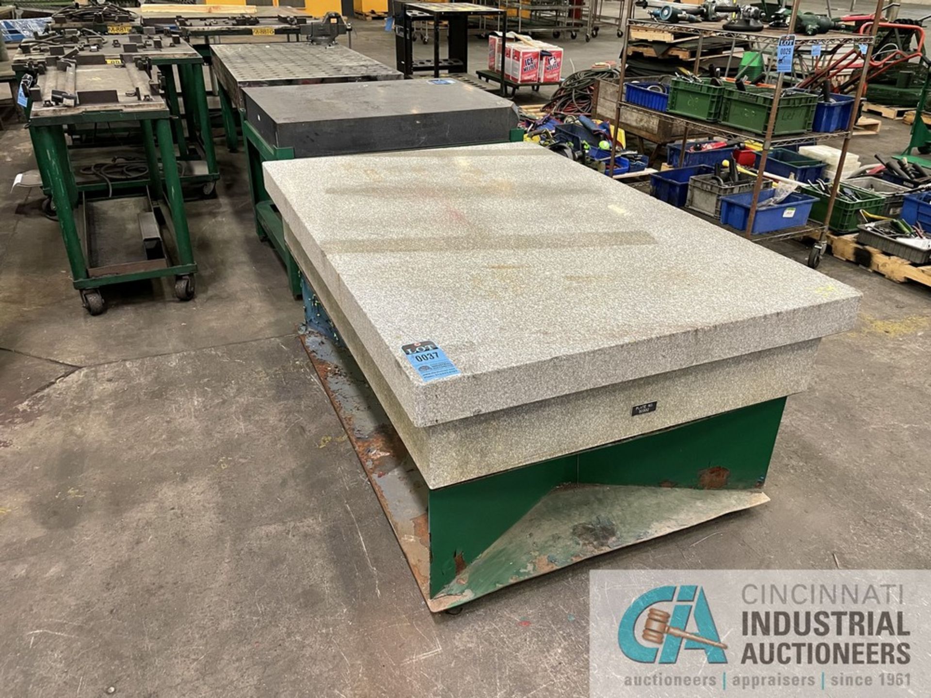 72" L X 48" W X 13" H GRANITE SURFACE PLATE WITH METAL STAND