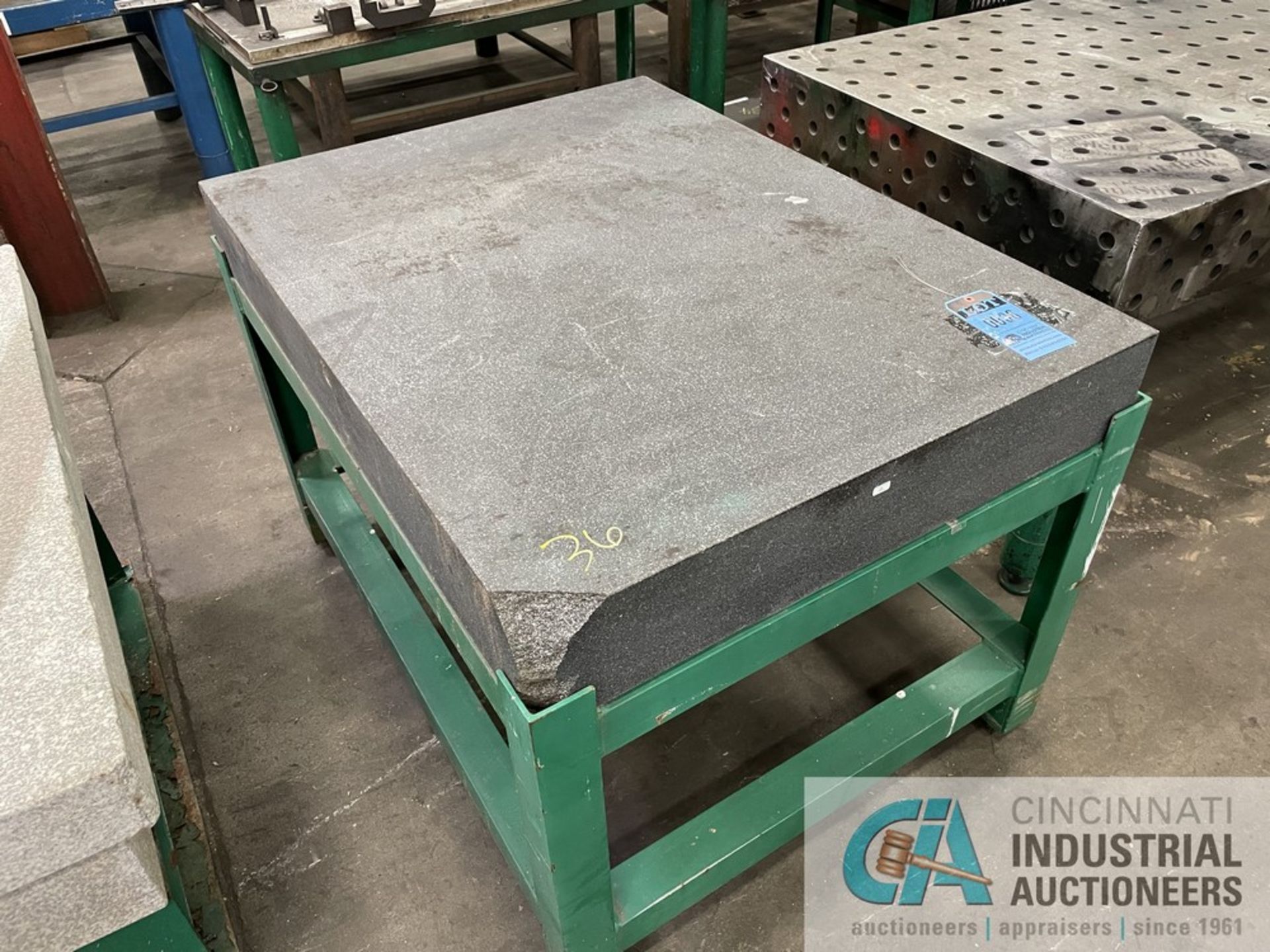 48.5"L X 46.25" W X 13" H GRANITE SURFACE PLATE WITH METAL STAND