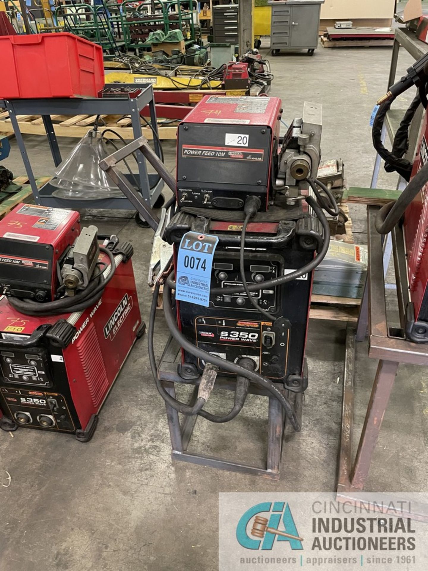 350 AMP LINCOLN S350 POWER WAVE ADVANCED PROCESS WELDER S/N N/A WITH POWER FEED 10M WIRE FEEDER
