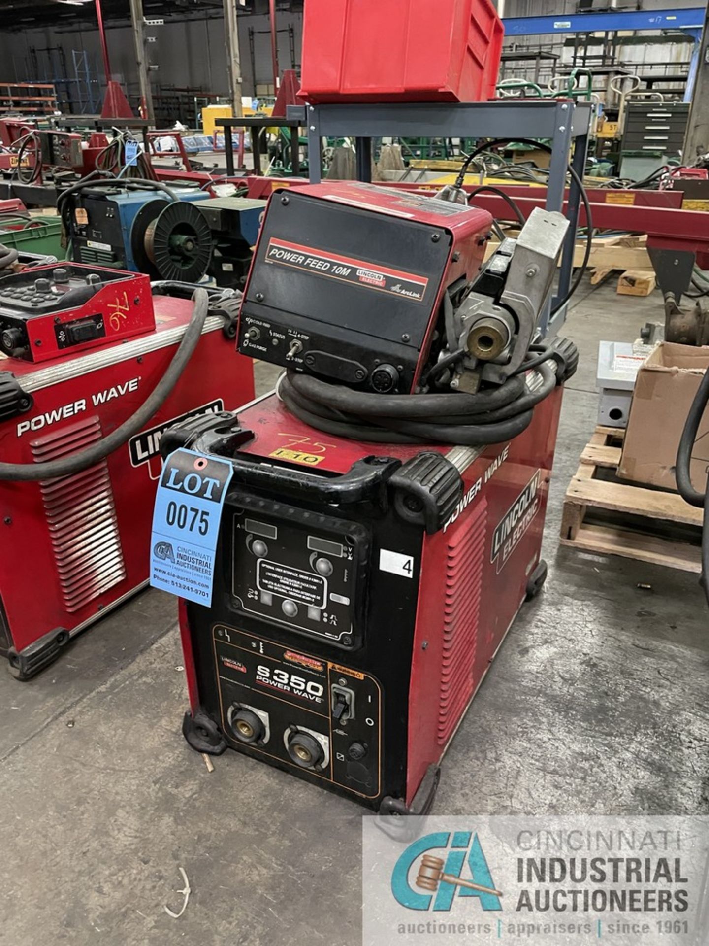 350 AMP LINCOLN S350 POWER WAVE ADVANCED PROCESS WELDER S/N U1130809387 WITH POWER FEED 10M WIRE