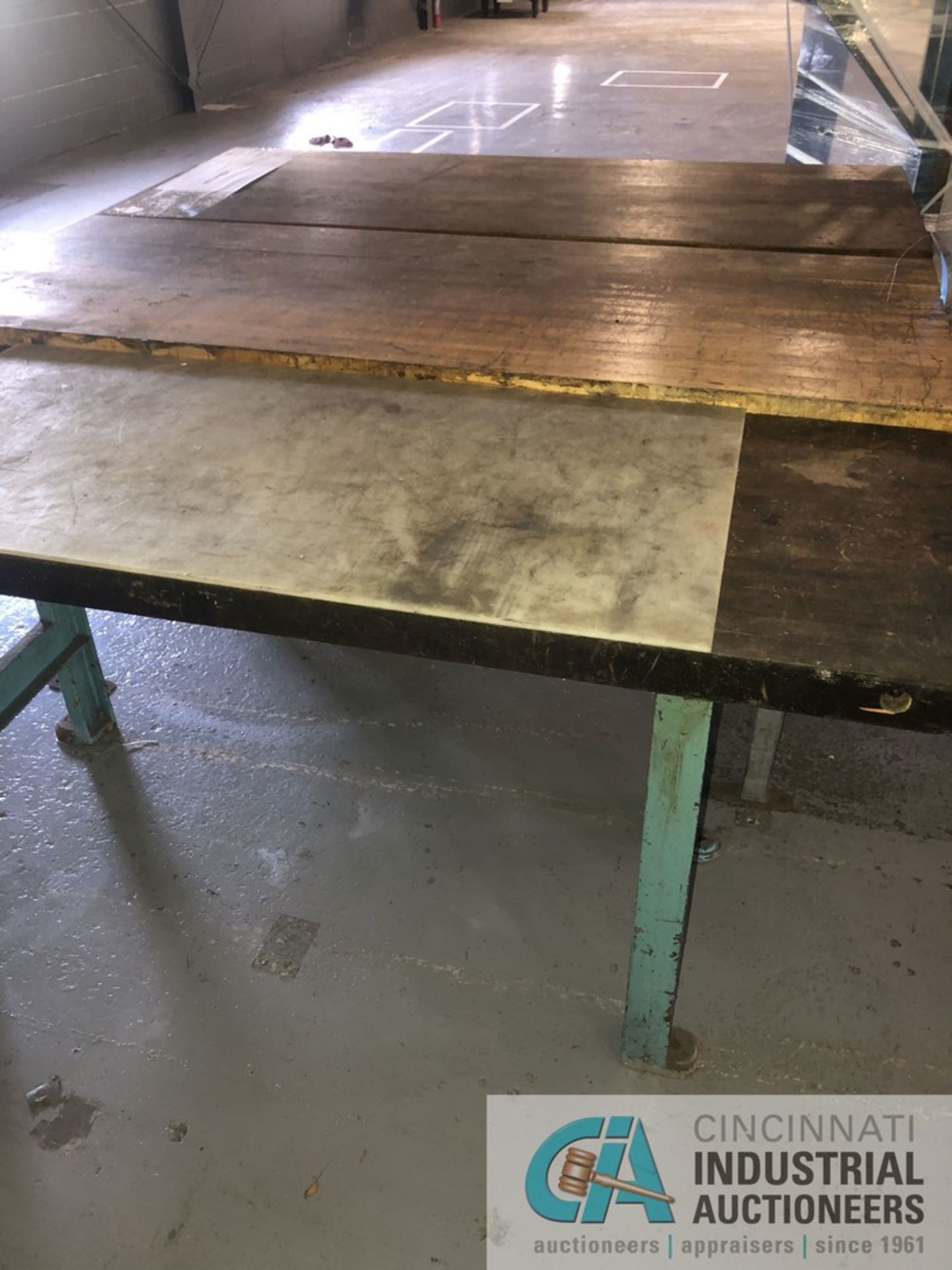 WOOD TOP SHOP TABLES, 28" X 72" TABLE TOP AREA; (1) WOOD TOP SHOP DESK , 24" X 72" TABLE TOP AREA; 8 - Image 3 of 8