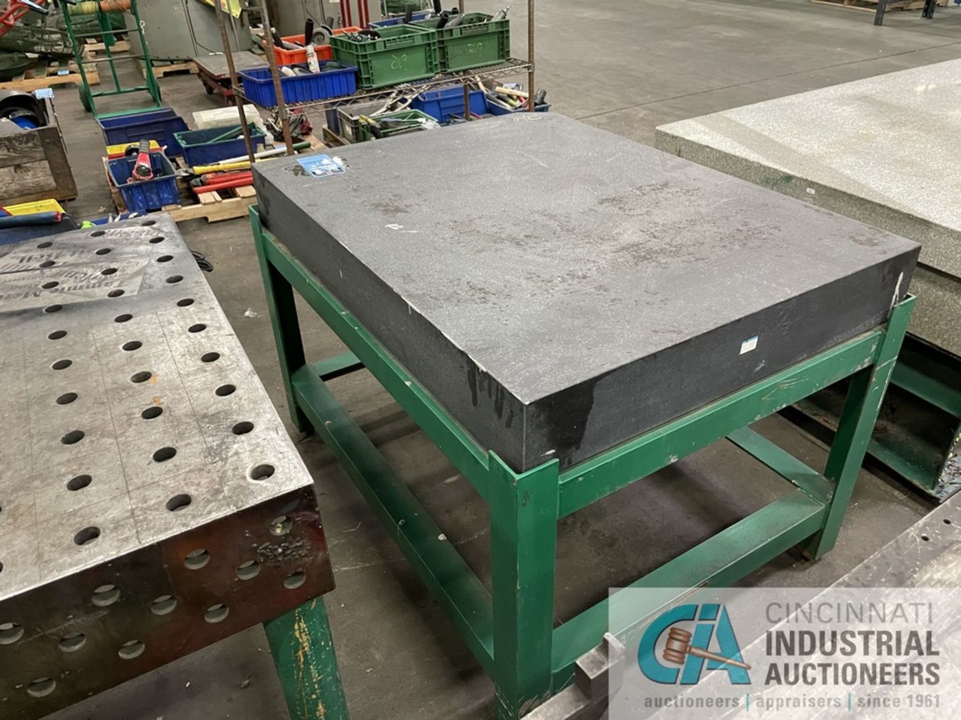 48.5"L X 46.25" W X 13" H GRANITE SURFACE PLATE WITH METAL STAND - Image 5 of 5