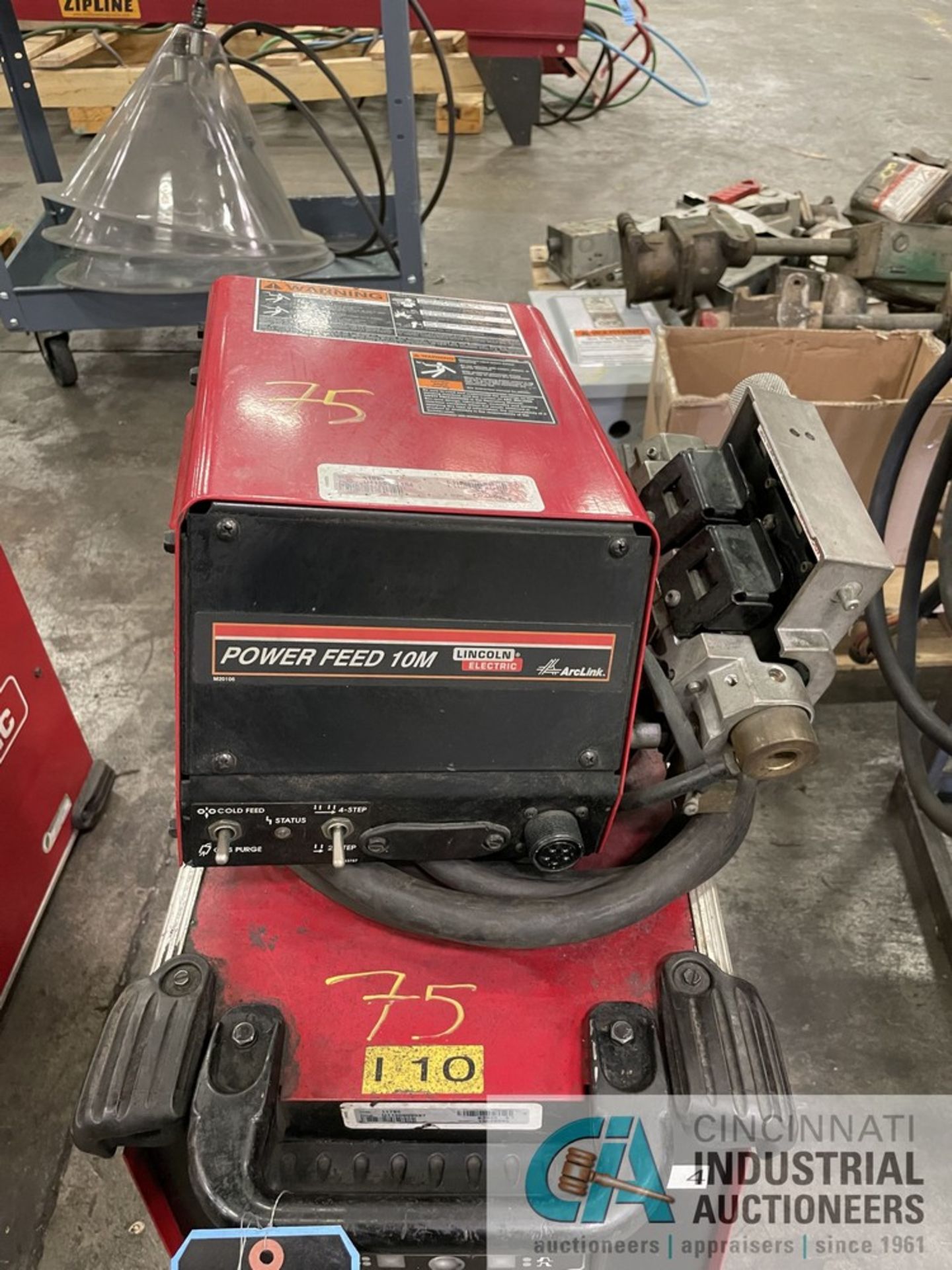 350 AMP LINCOLN S350 POWER WAVE ADVANCED PROCESS WELDER S/N U1130809387 WITH POWER FEED 10M WIRE - Image 4 of 5