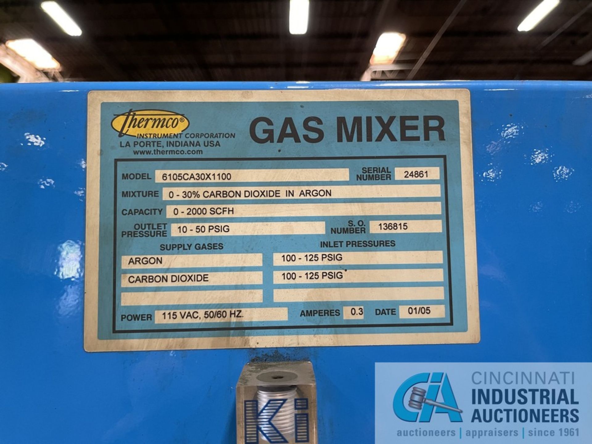 THERMCO MODEL 6105CA30X110 GAS MIXER (2005) - Image 3 of 10