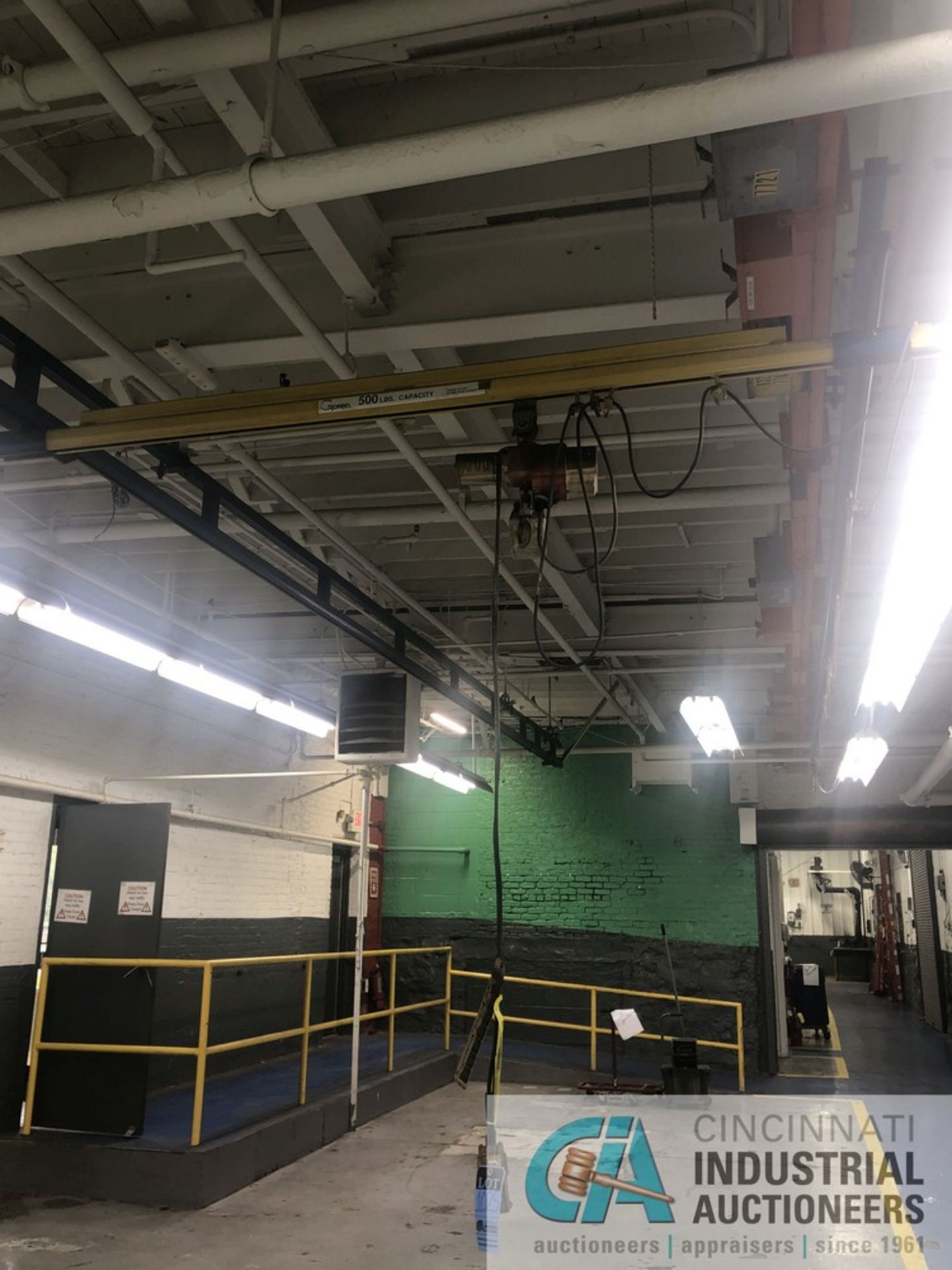 500 LB. GORBEL UNDERSLUNG CRANE SYSTEM: 9' X 27' LIFT AREA; 105" UNDER HOOK; CONSISTING OF: 400 - Image 2 of 8