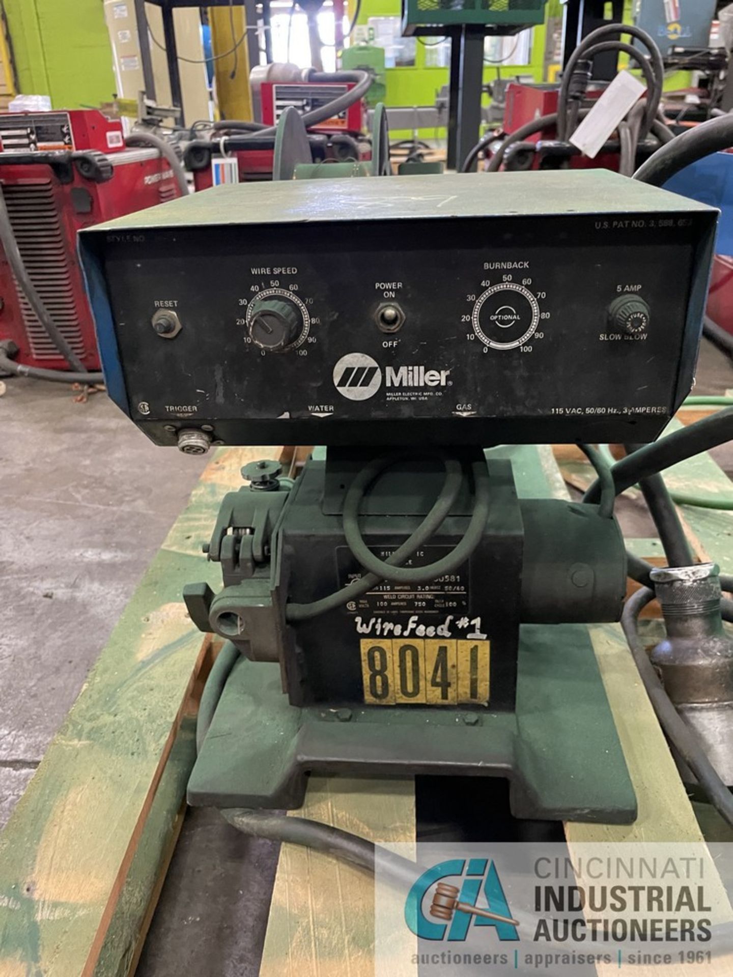 300 AMP MILLER XMT304 DC INVERTER ARC WELDER WITH MILLER S-52C WIRE FEEDER - Image 7 of 8