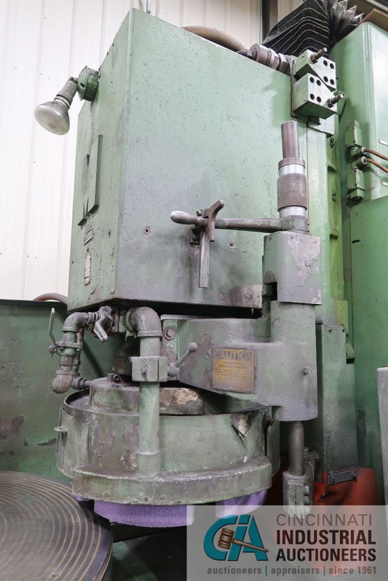 48" DIAMETER MATTISON ROTARY TABLE SURFACE GRINDER; S/N 24-799, 75 HP MOTOR, COOLANT FILTRATION, - Image 5 of 16