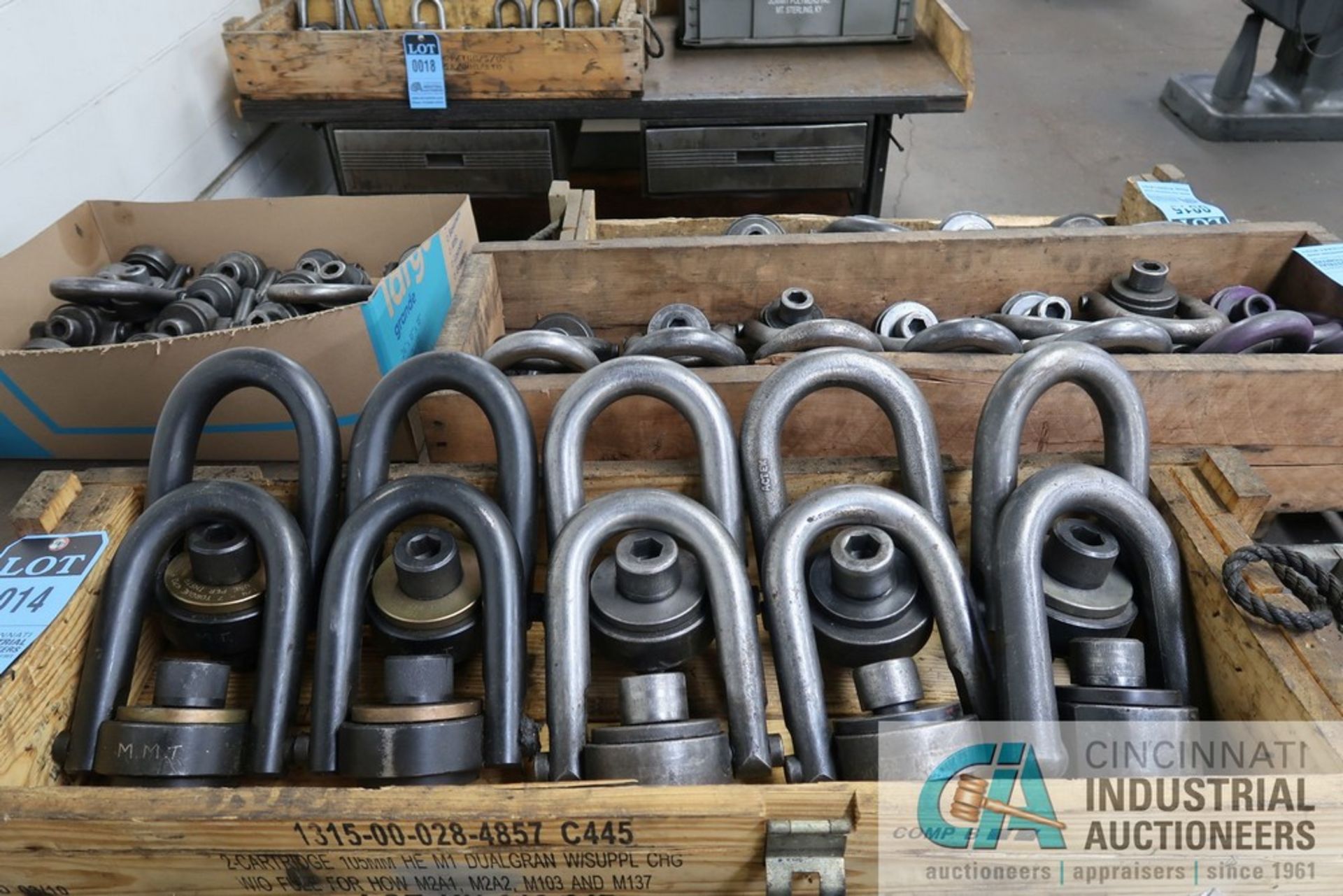 15,000 LB. CAPACITY LOAD RATING SWIVEL LIFTING RINGS