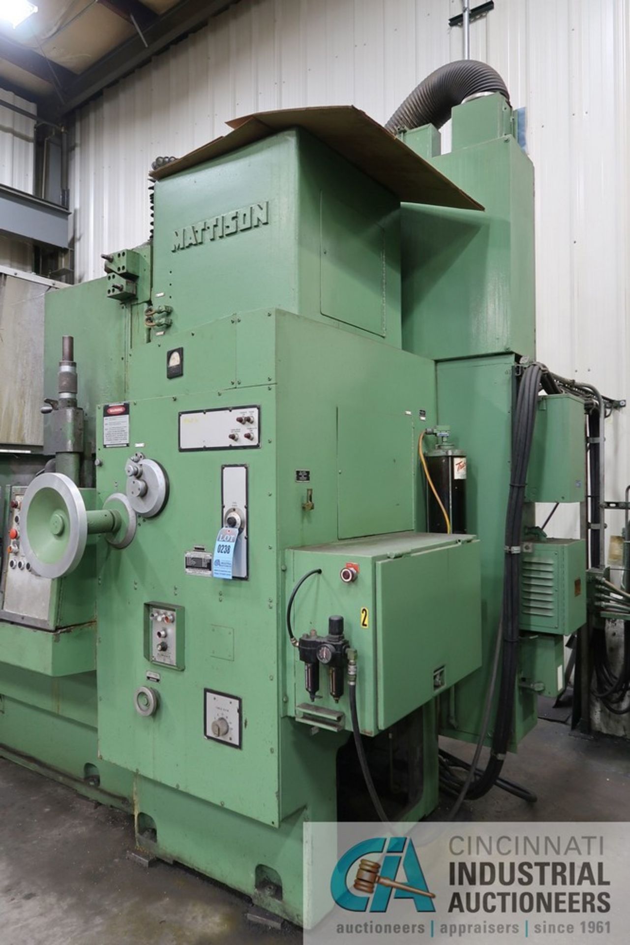 48" DIAMETER MATTISON ROTARY TABLE SURFACE GRINDER; S/N 24-799, 75 HP MOTOR, COOLANT FILTRATION, - Image 10 of 16