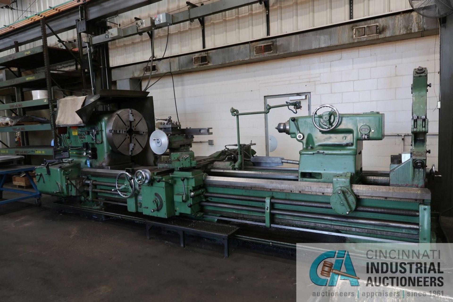 48" X 132" MONARCH GEARED HEAD ENGINE LATHE; S/N 44419 (NEW 9-1986) WITH NEWALL DP700 DRO, 4" THRU