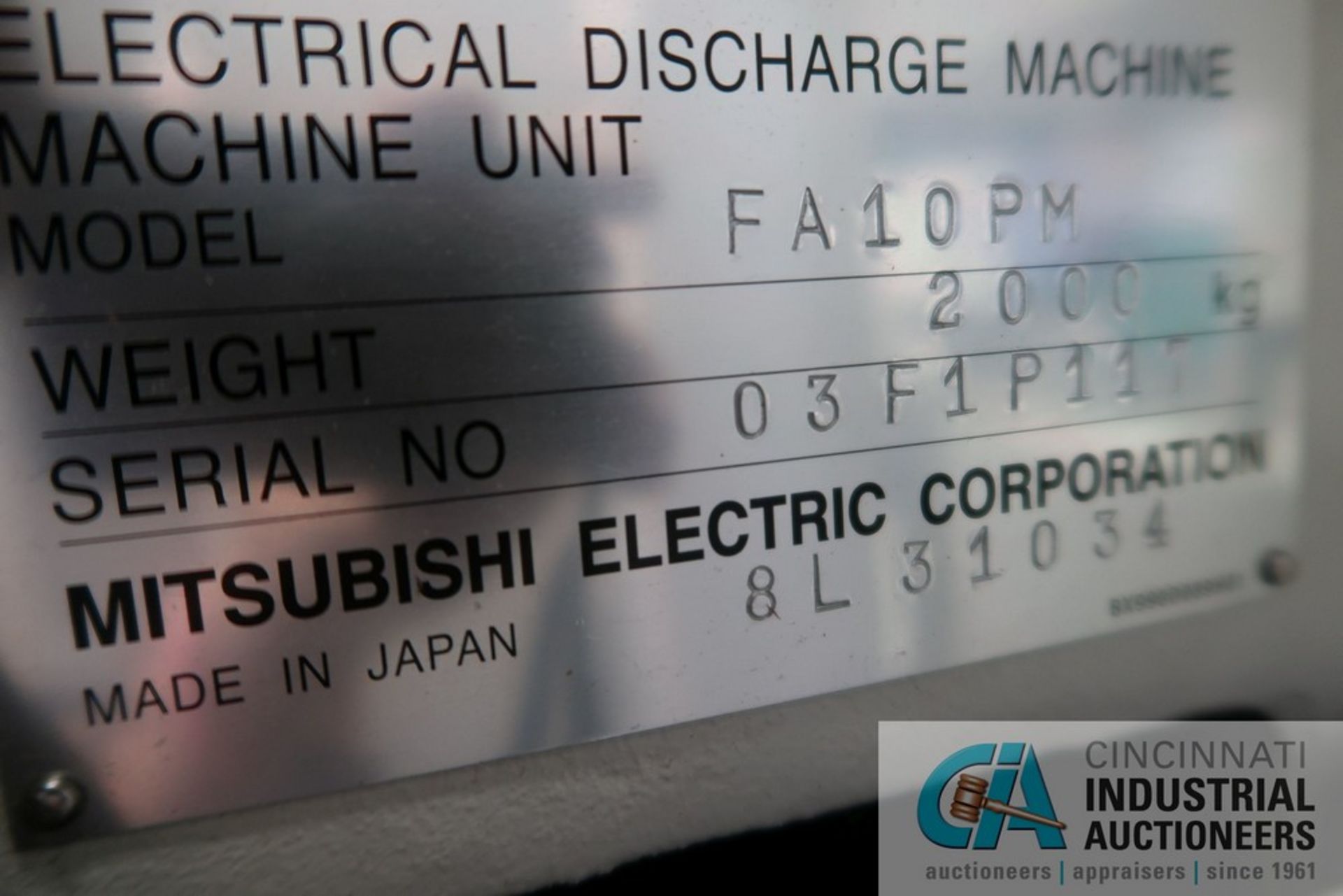 MITSUBISHI MODEL FA10PM WIRE EDM; S/N 03F1P117 (NEW 2002) **SPECIAL NOTICE - MACHINE DISASSEMBLED BY - Image 18 of 18