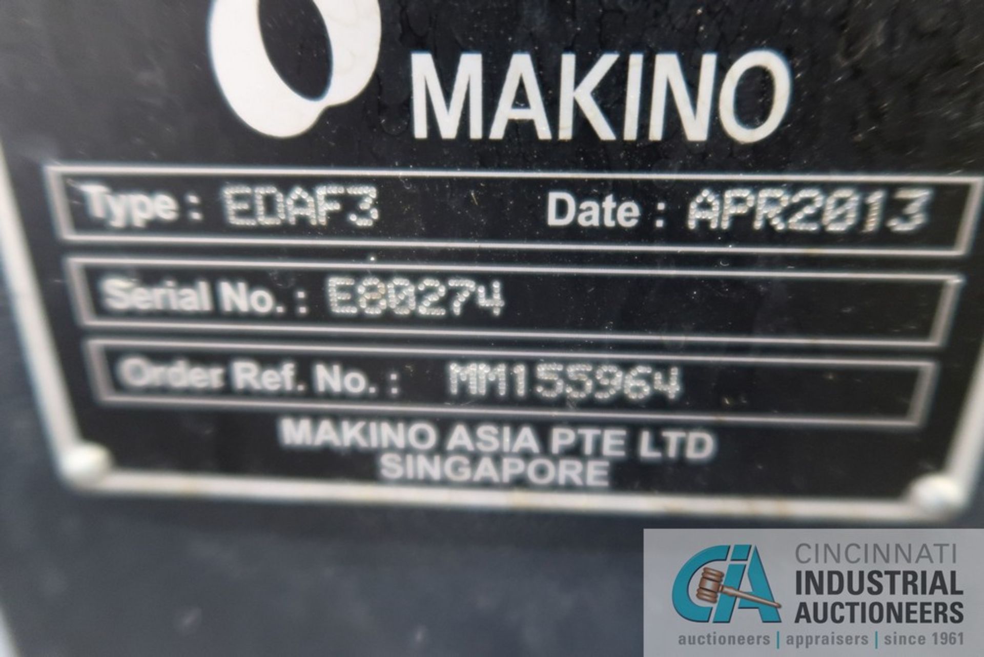 MAKINO MODEL EDAF3 CNC DIE SINKER EDM; S/N E80274, 27.5" X 19.7" TABLE, (New 2013) - Image 13 of 13