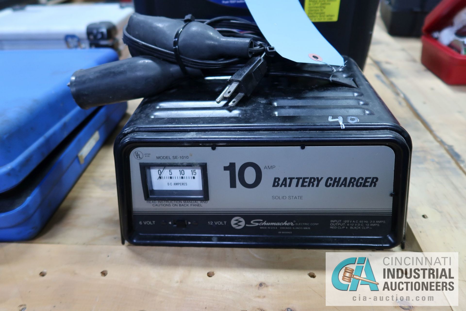 (LOT) 6/12 VOLT SCHUMACHER BATTERY CHARGER, 12 VOLT WESTWARD PORTABLE POWER SOURCE, SHOP VAC - Image 2 of 4