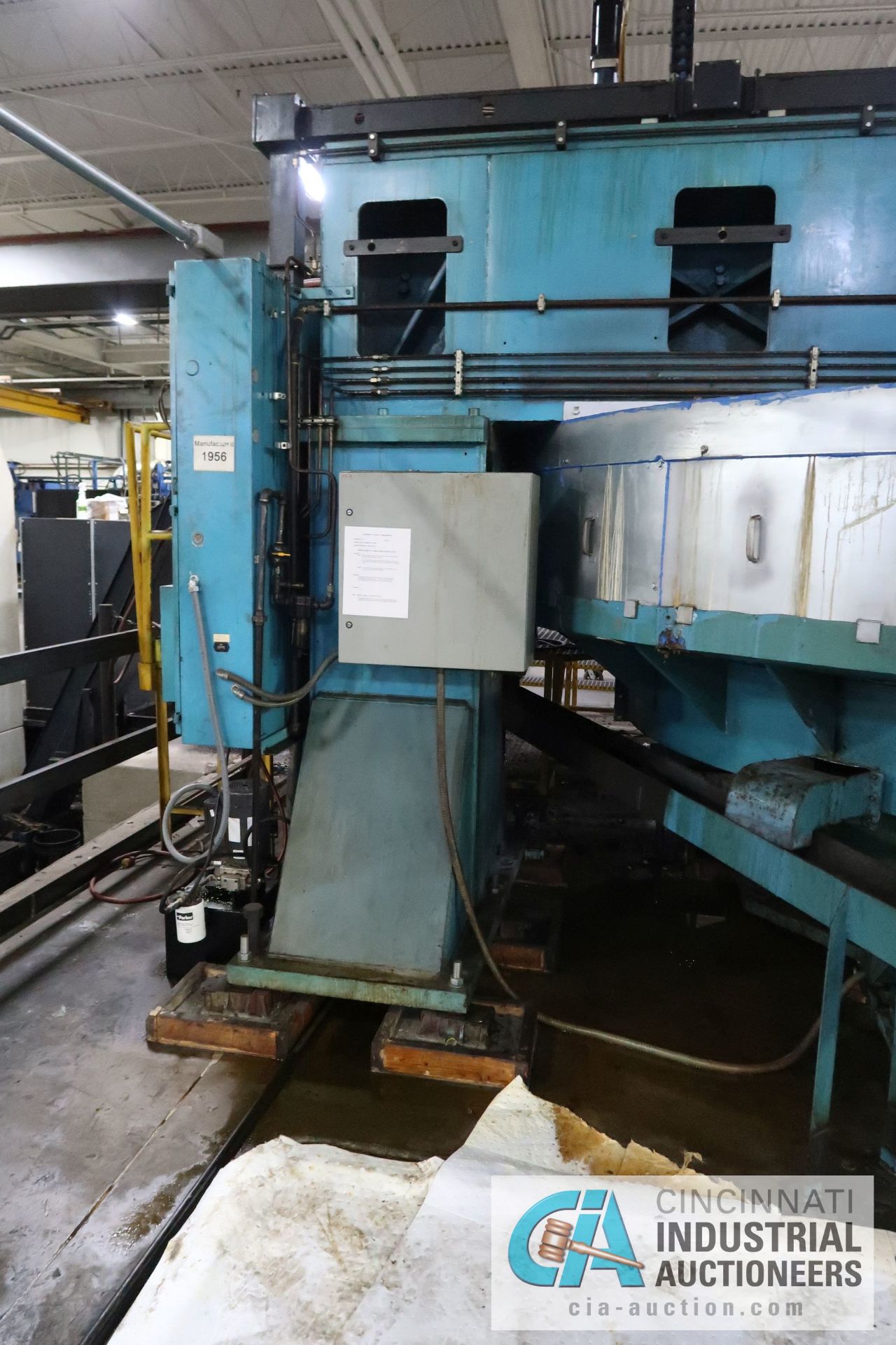 120" CAMPBELL DUAL HEAD VERTICAL SPINDLE GRINDER; 180" ACTUAL SWING, (2) ALLEN BRADLEY PANEL VIEW - Image 17 of 20