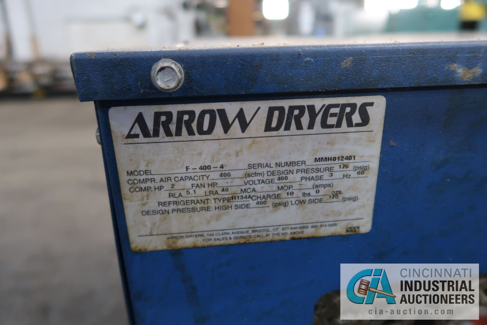 ARROW MODEL F4000 AIR DRYER, S/N 12401, DISCONNECTED - Image 2 of 3