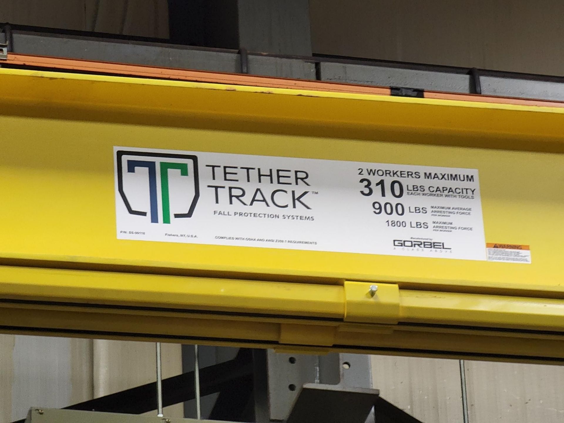 GORBEL "Tether Track" TWO PERSON 360 DEGREE PORTABLE JIB SAFETY SYSTEM - Image 3 of 6