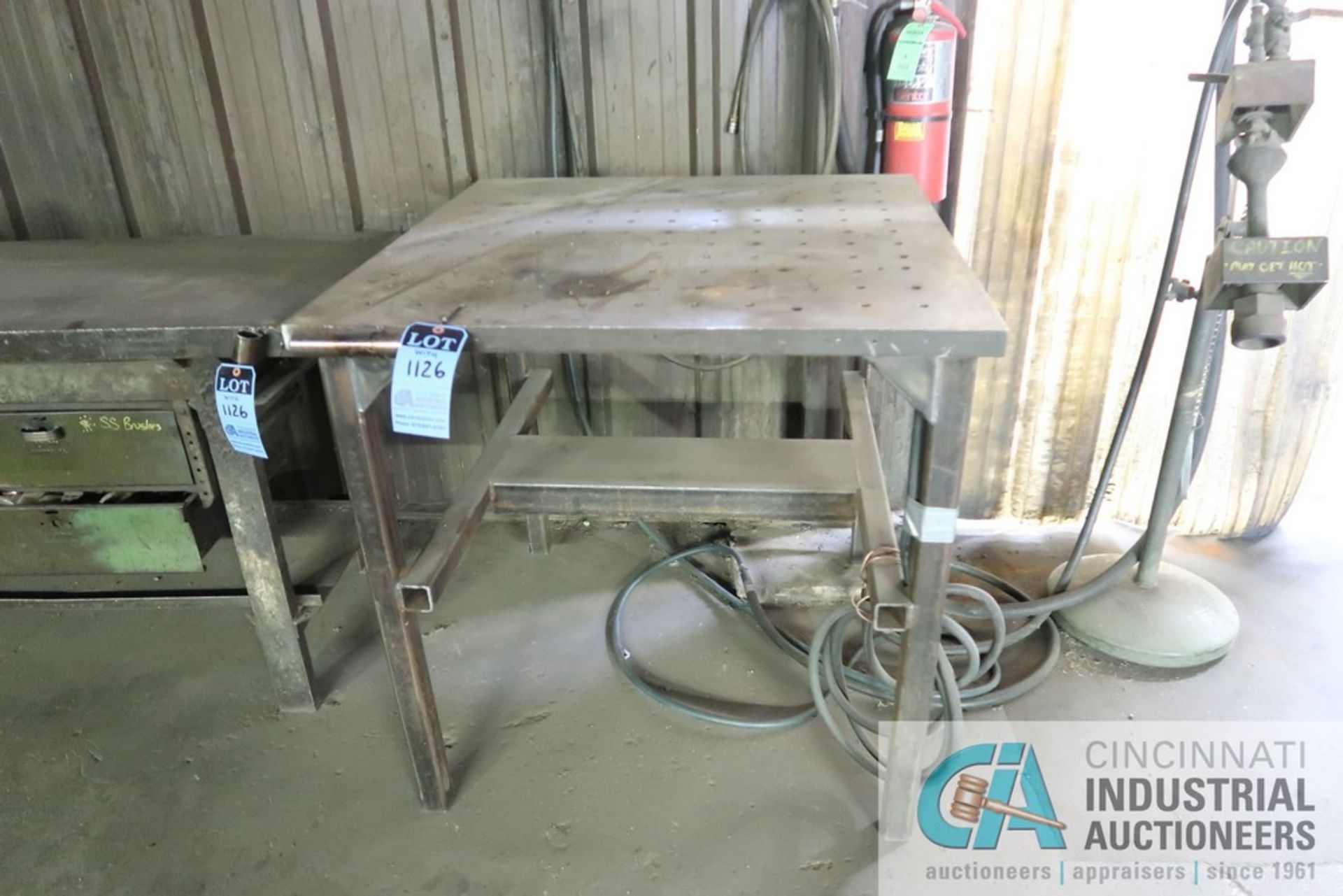 MISCELLANEOUS SIZE HEAVY DUTY STEEL WELDING TABLES - Image 2 of 2