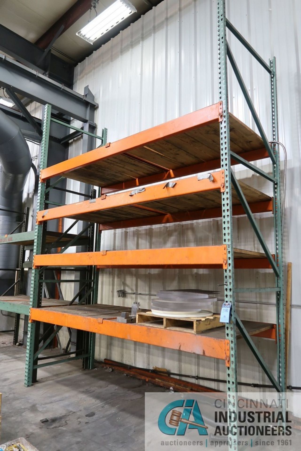 (1) SECTION 48" X 120" X 168" HIGH AND (1) SECTION 40" X 96" X 123" HIGH ADJUSTABLE BEAM PALLET RACK