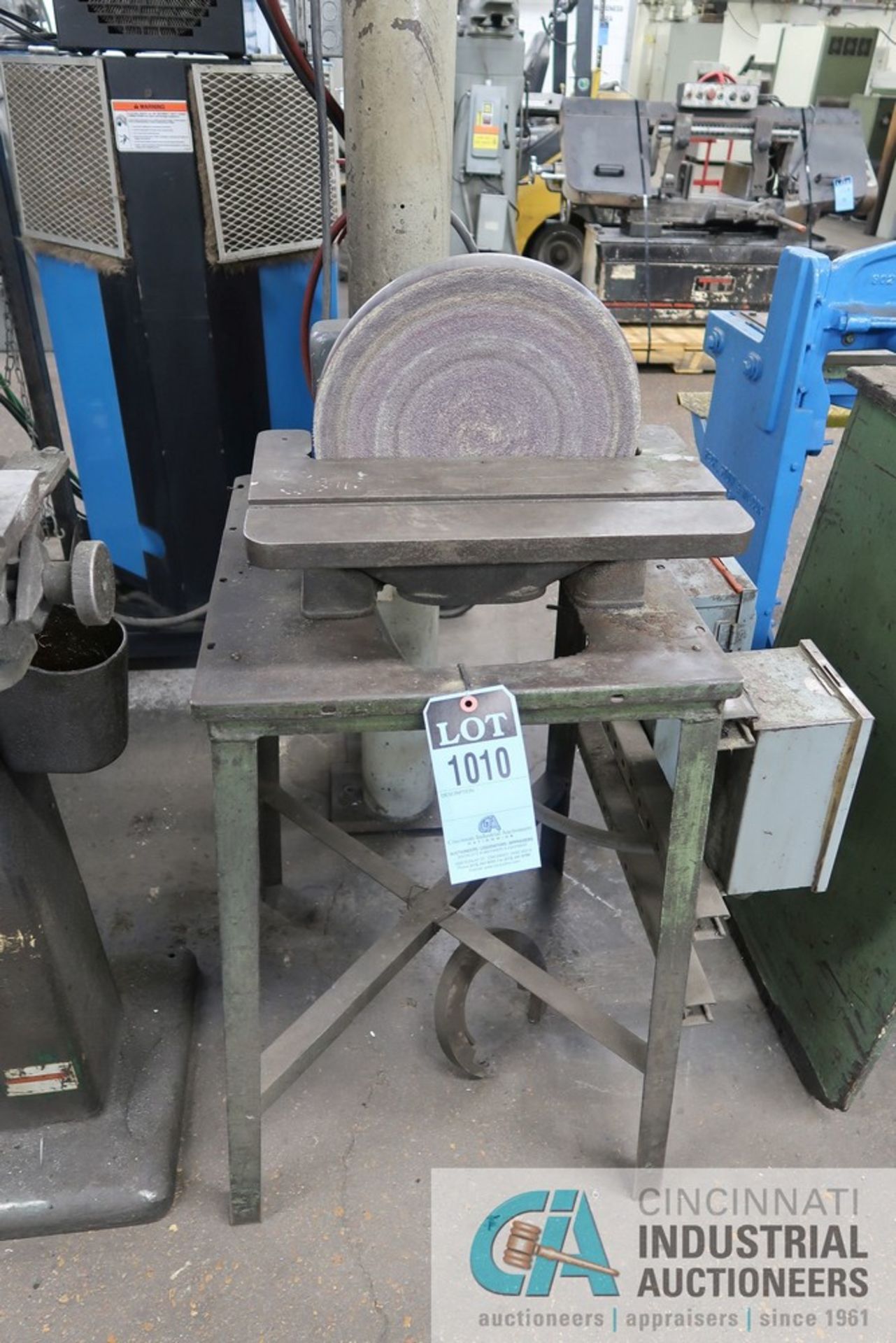 12" MFG UNKNOWN STAND MOUNTED DISC SANDER