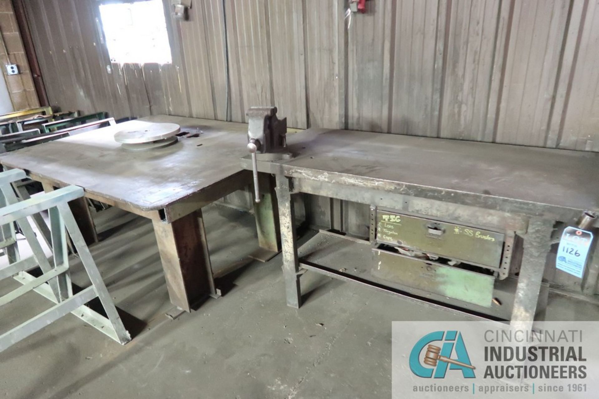 MISCELLANEOUS SIZE HEAVY DUTY STEEL WELDING TABLES