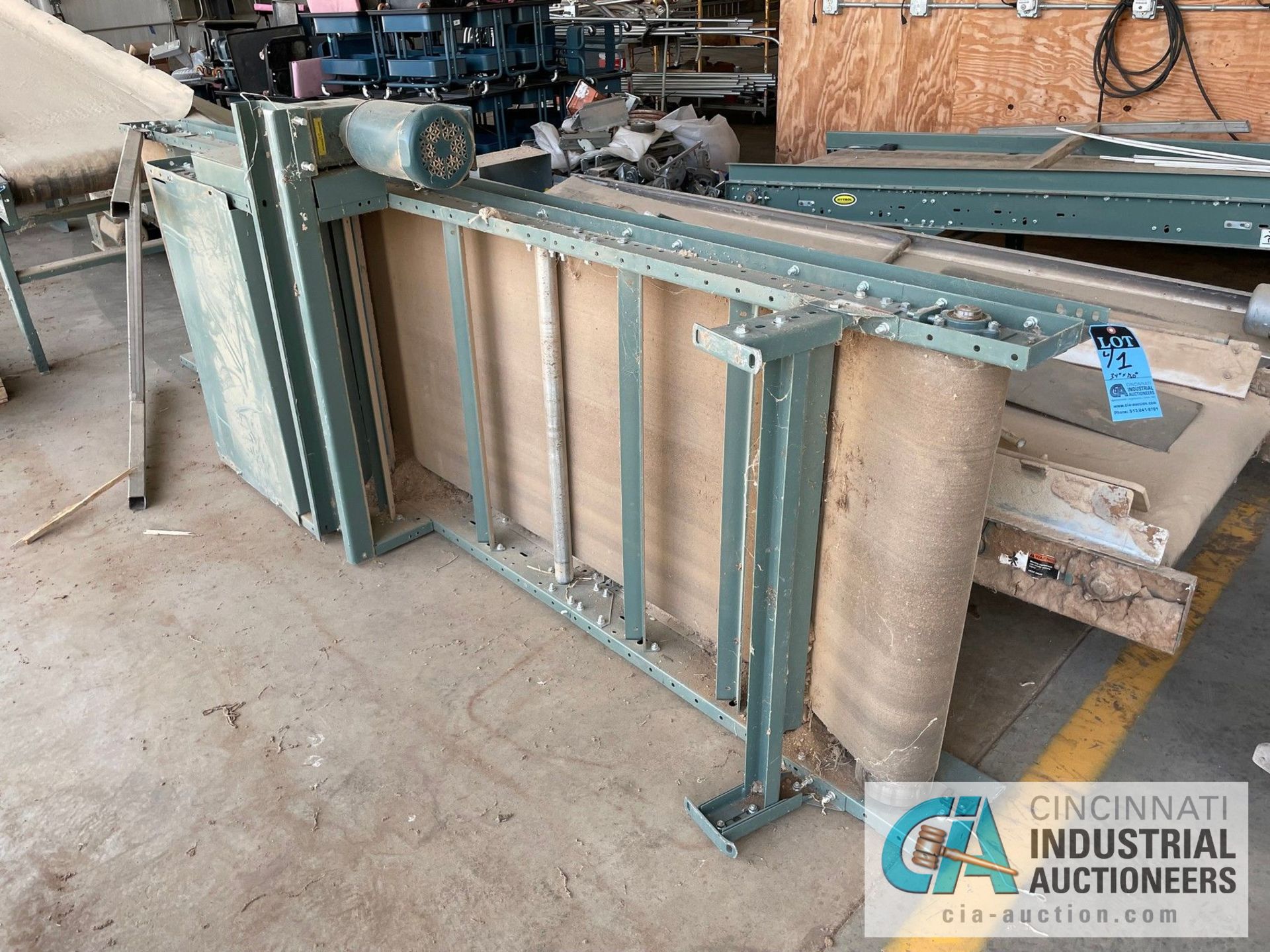 (LOT) (5) SECTIONS 36" WIDE HYTROL MODEL SB BELT CONVEYOR; (1) 270" LONG, (4) 150" LONG, SOME HAVE - Image 9 of 15