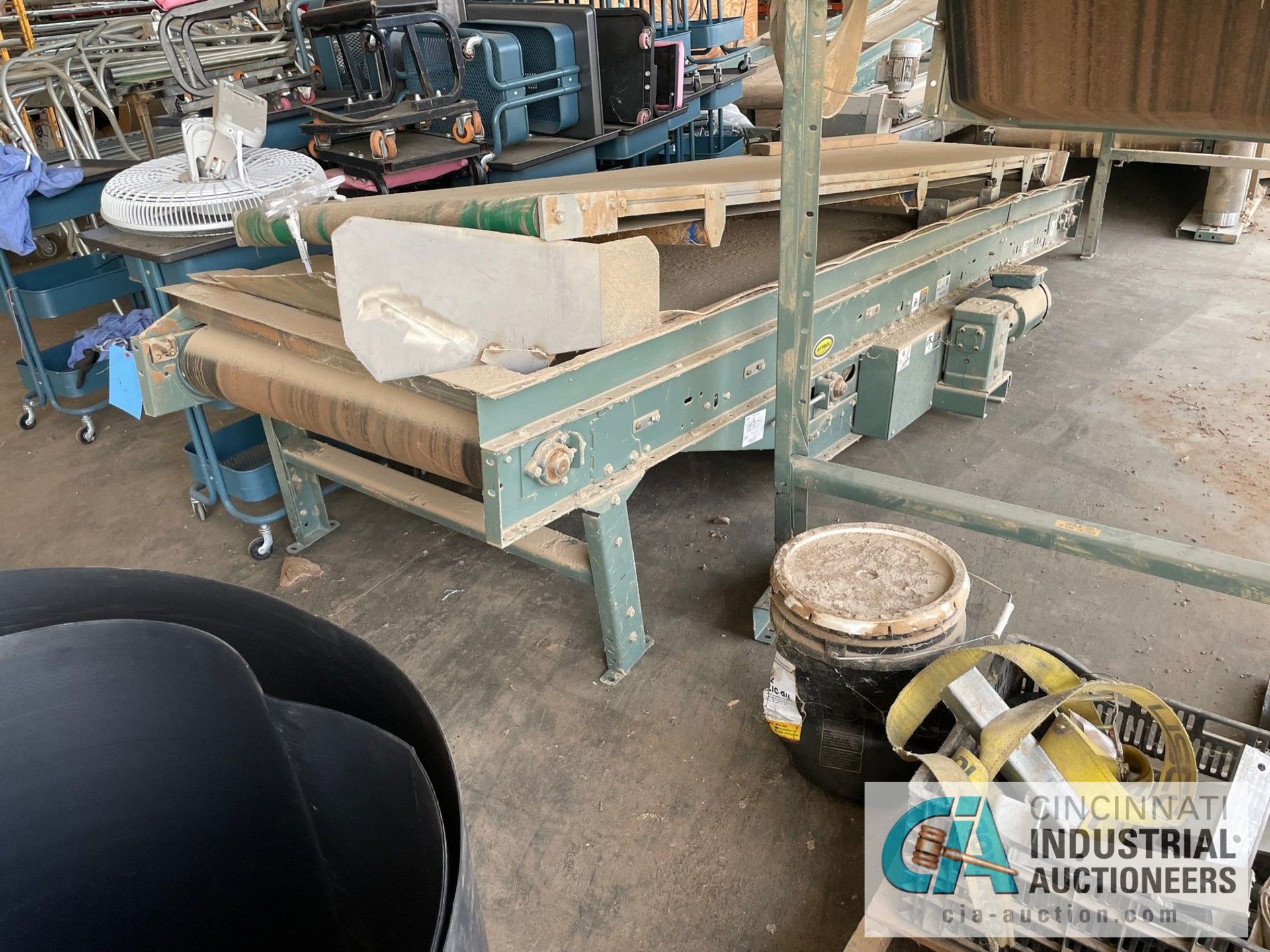 (LOT) (5) SECTIONS 36" WIDE HYTROL MODEL SB BELT CONVEYOR; (1) 270" LONG, (4) 150" LONG, SOME HAVE - Image 15 of 15