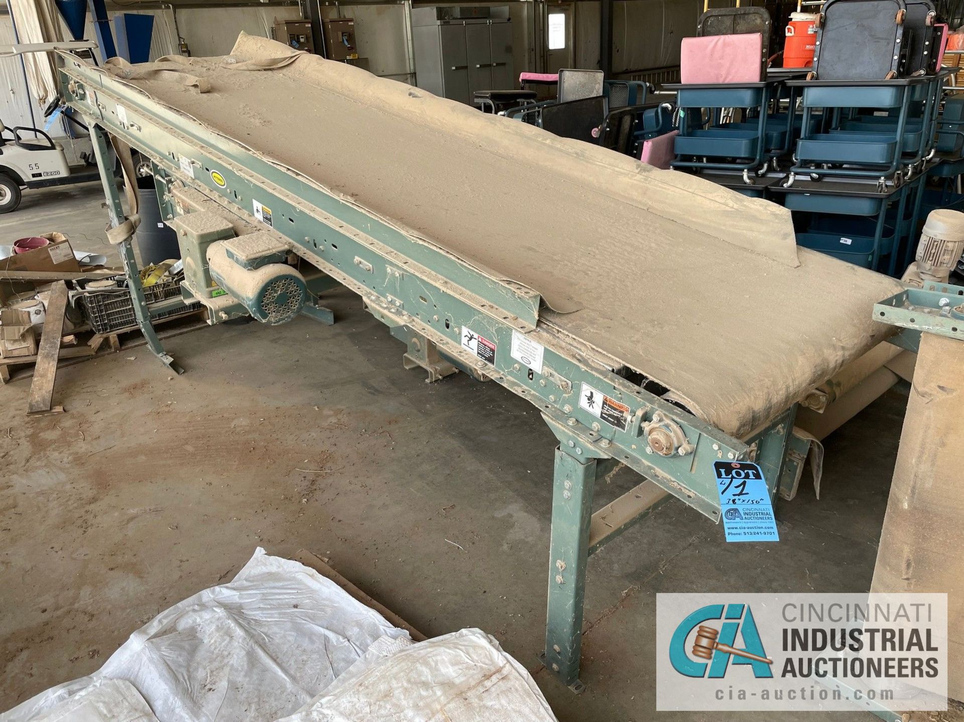 (LOT) (5) SECTIONS 36" WIDE HYTROL MODEL SB BELT CONVEYOR; (1) 270" LONG, (4) 150" LONG, SOME HAVE - Image 12 of 15