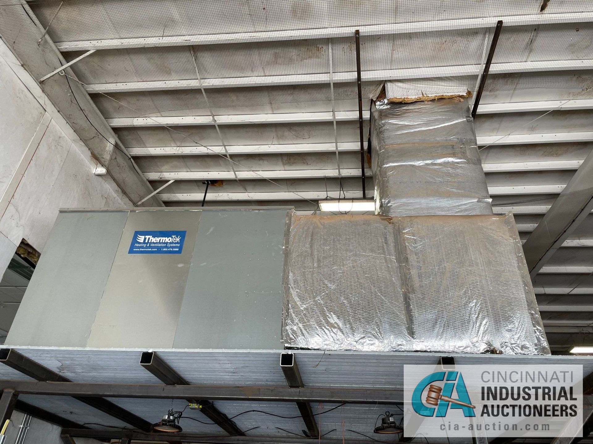 40,000 CFM THERMOTEK MODEL TTH-36 NATURAL GAS FIRED HORIZONTAL INDUSTRIAL HEATER / AIR MAKE-UP - Image 2 of 8